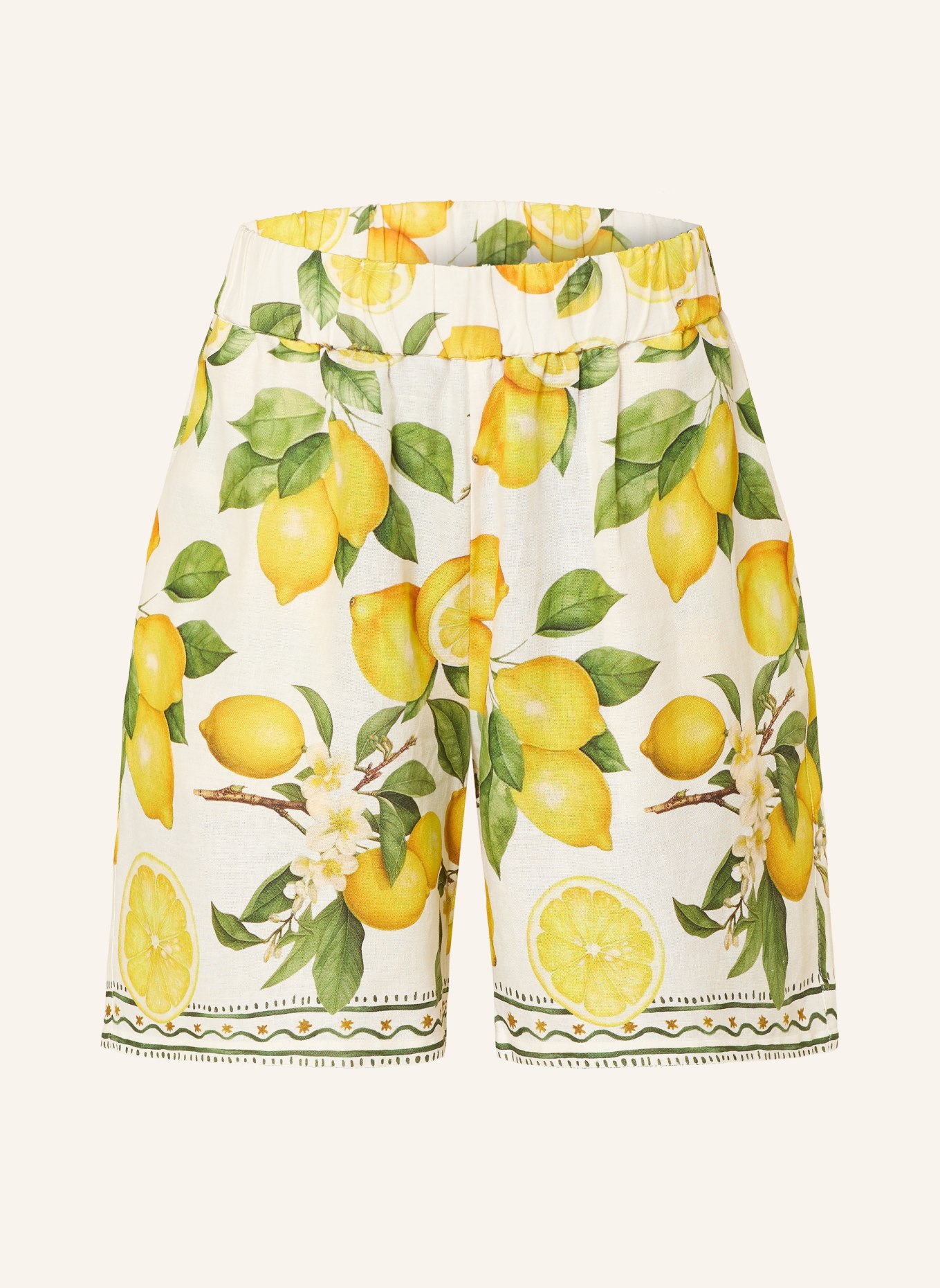 darling harbour Shorts met linnen: lemon print