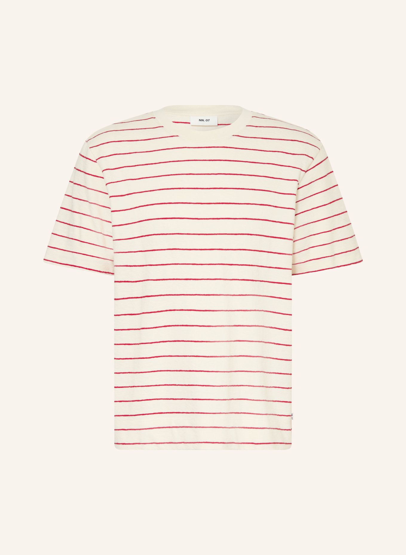 NN.07 Koszulka PEDRO: BEŻOWY / CZERWONY