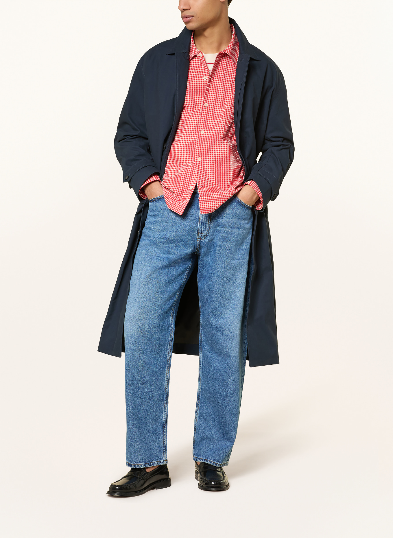 NN.07 Koszula REED Comfort Fit: CZERWONY / KREMOWY