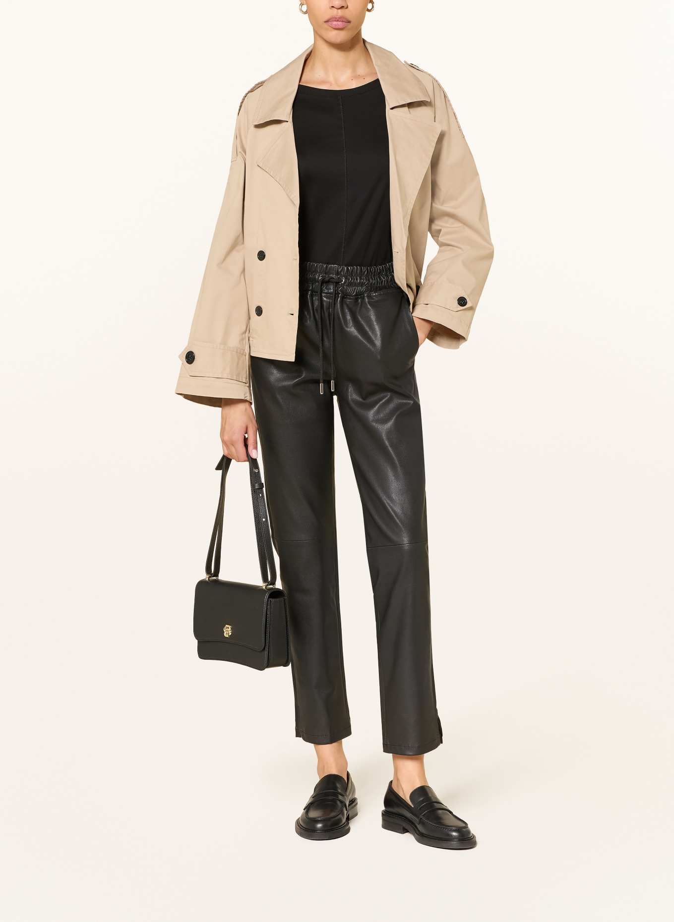 lilienfels leather pants: BLACK