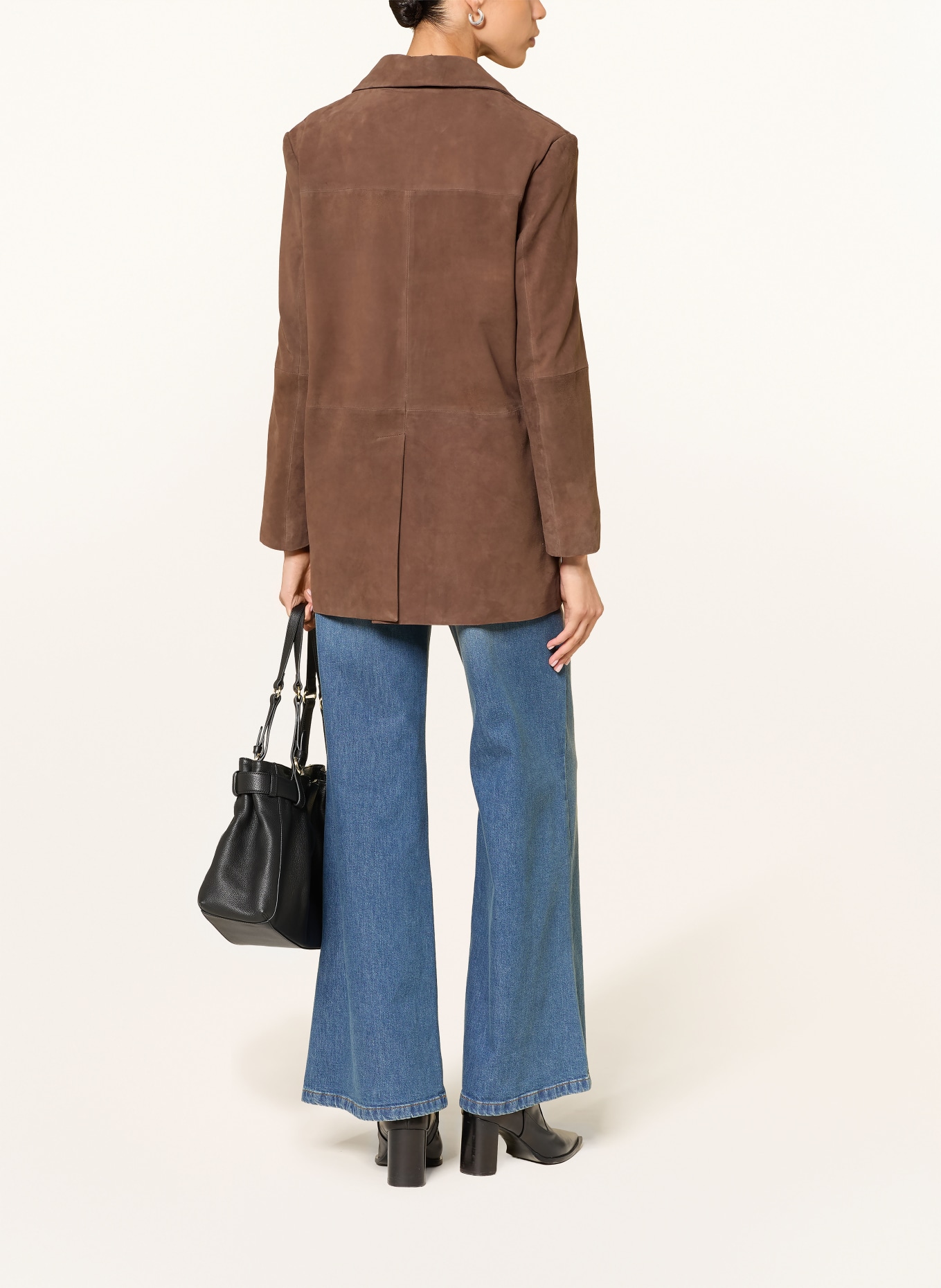 lilienfels Longblazer aus Leder: BRAUN