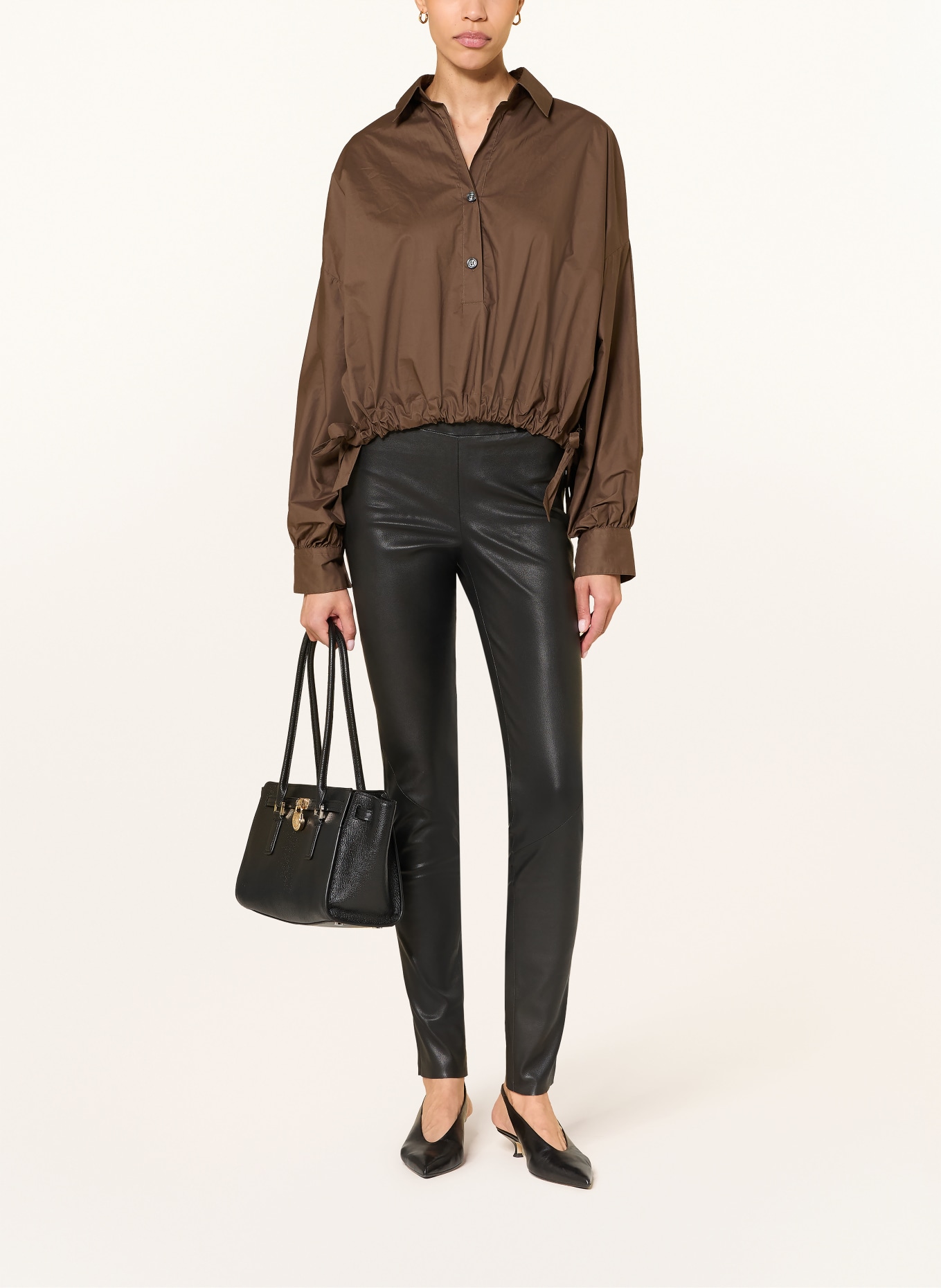 lilienfels leather pants: BLACK