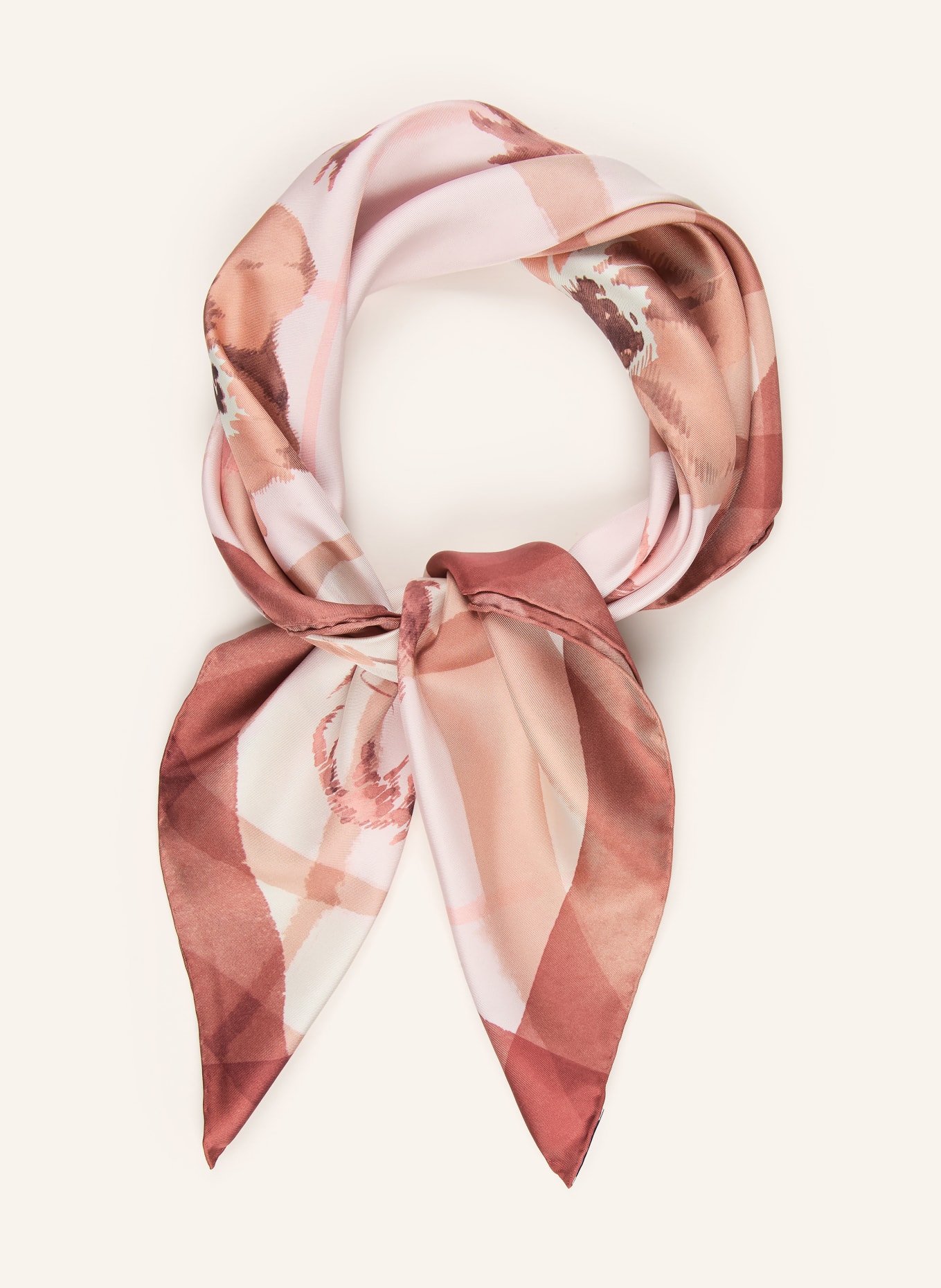 BURBERRY foulard en soie: ROSE CLAIR / MARRON CLAIR / VIEUX ROSE