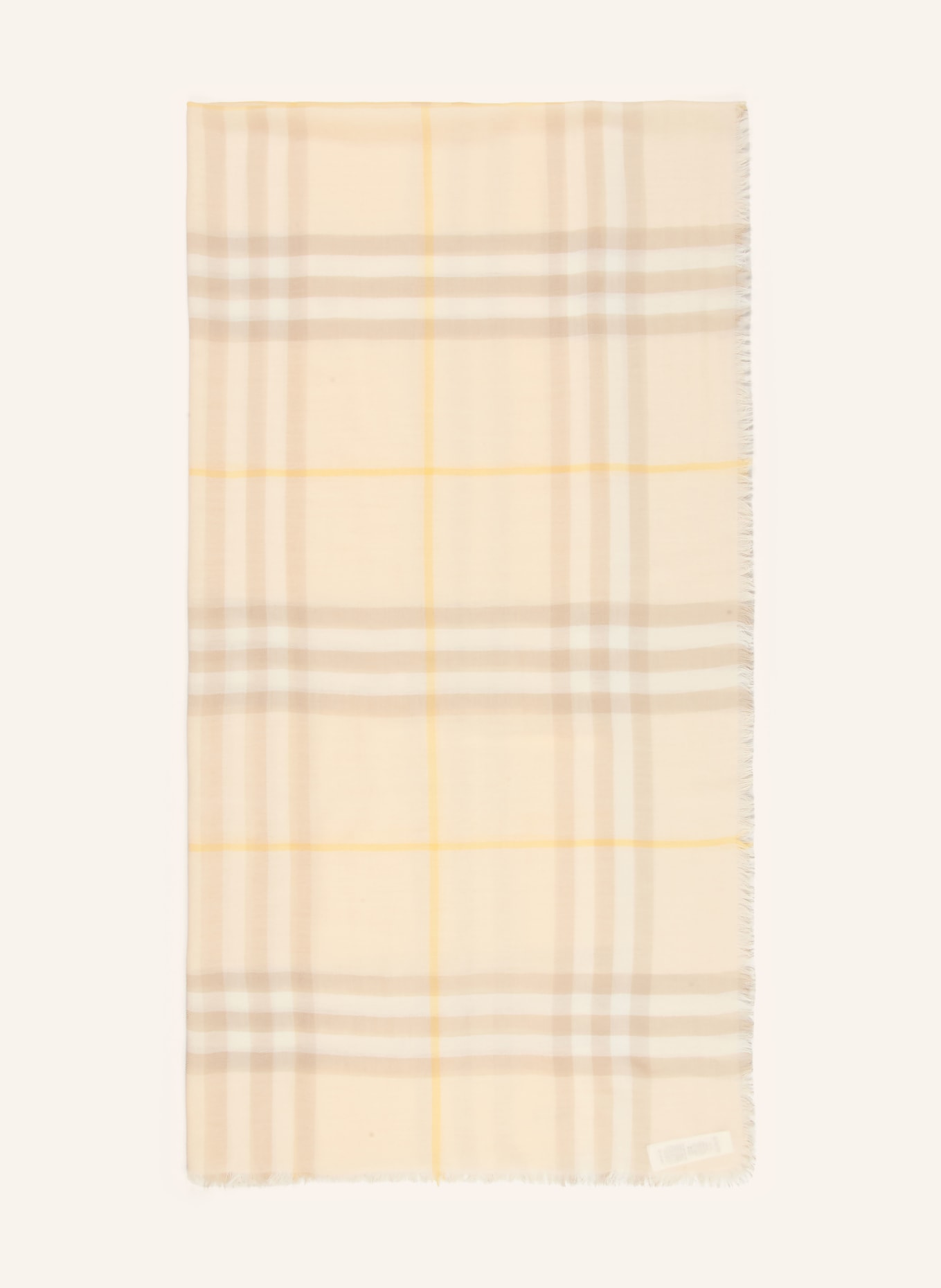 BURBERRY écharpe: MARRON CLAIR / GRIS / JAUNE CLAIR