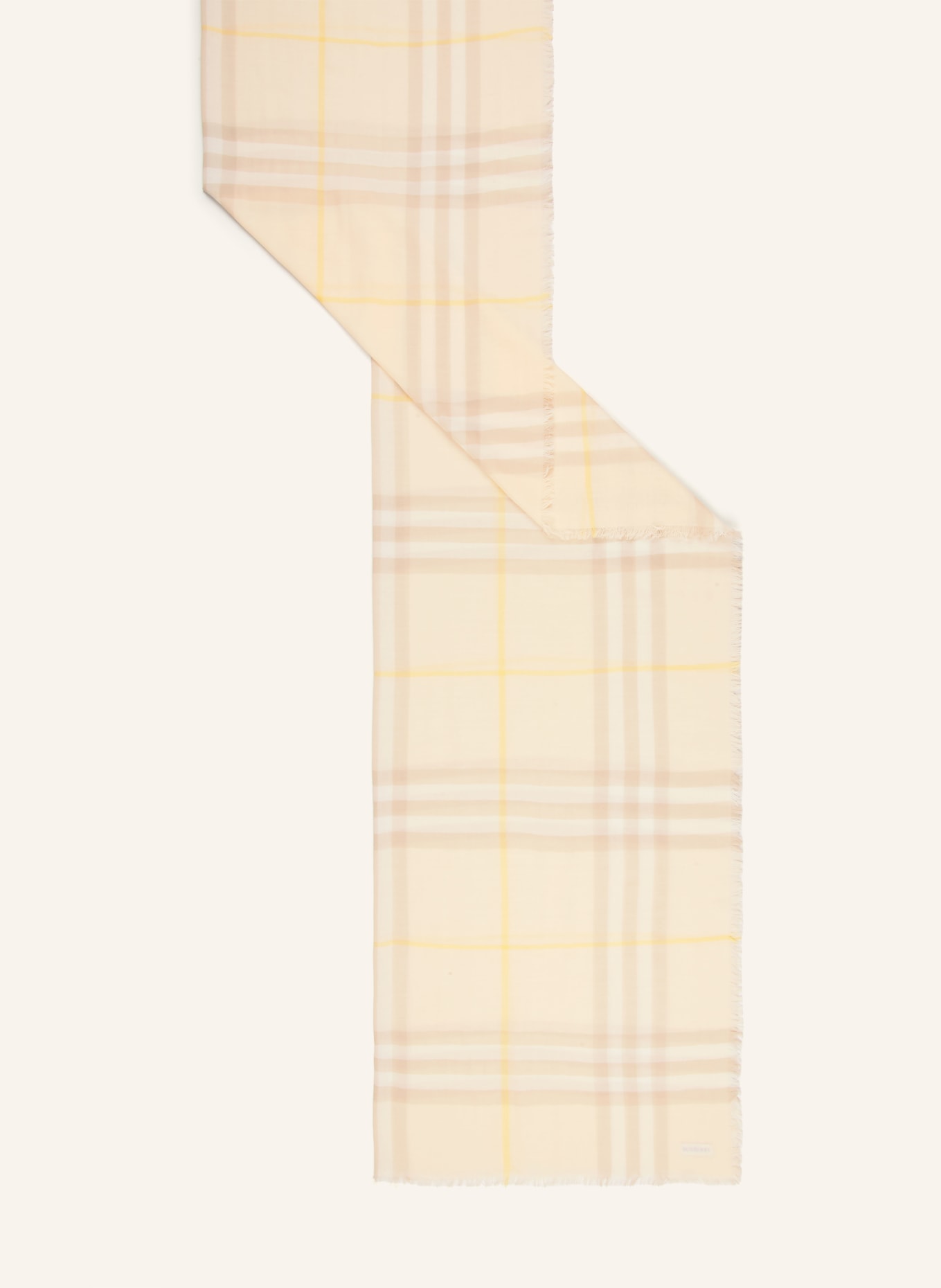 BURBERRY écharpe: MARRON CLAIR / GRIS / JAUNE CLAIR