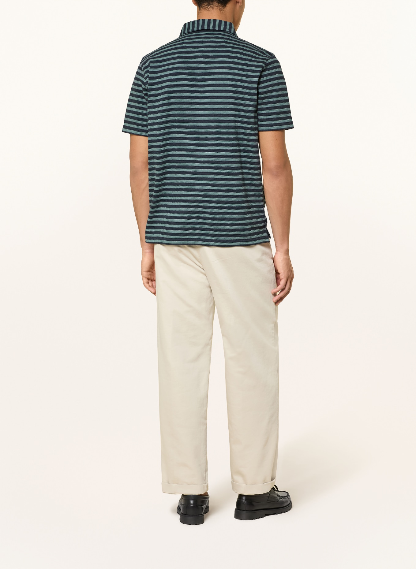 Barbour Knitted polo shirt FARLAM: DARK BLUE / TEAL