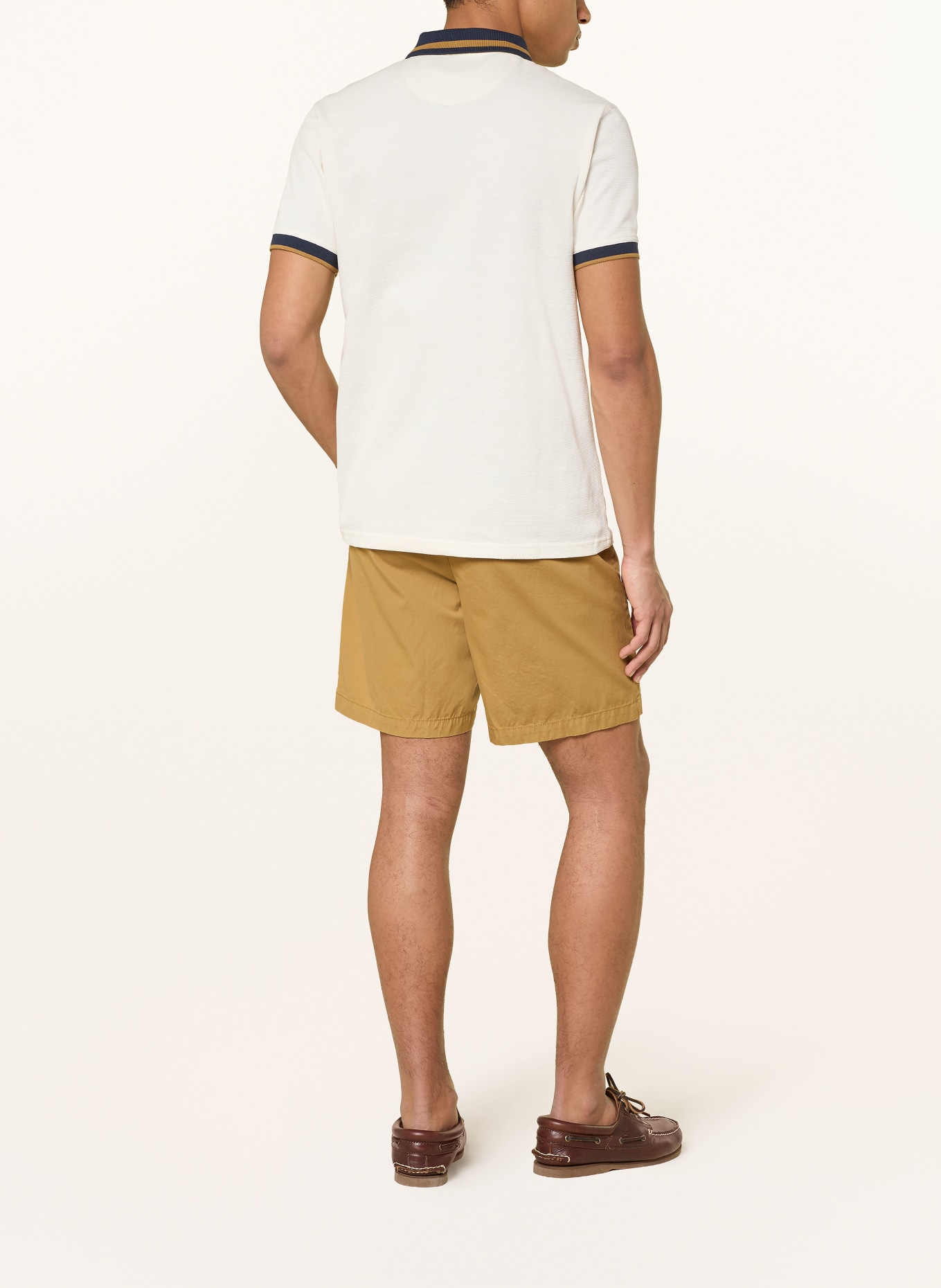 Barbour Piqué-polotröja ANTHORN: ECRU / KONJAK / MÖRKBLÅ