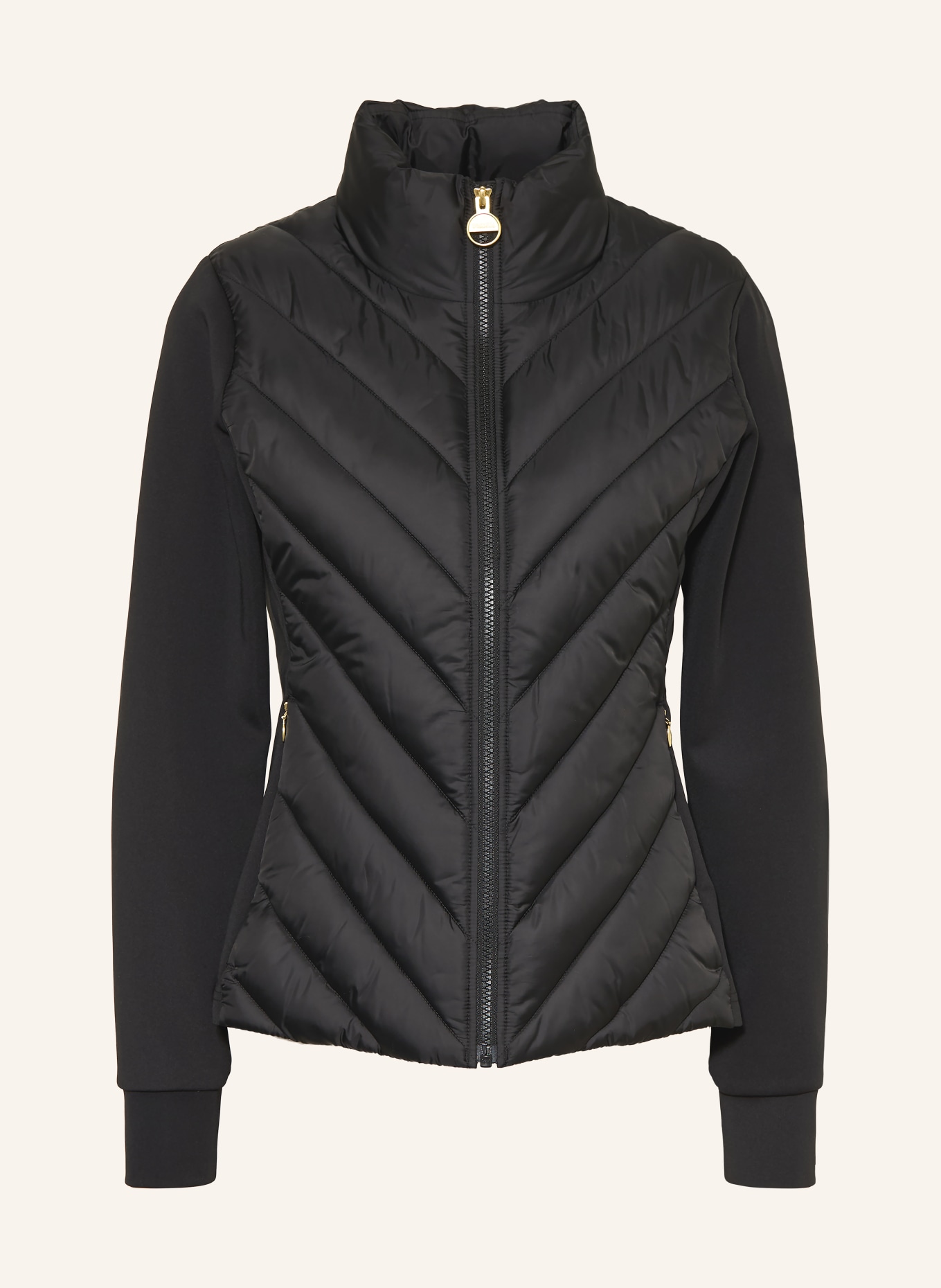 BARBOUR INTERNATIONAL Jacheta matlasată LUXARA din material mixt: NEGRU