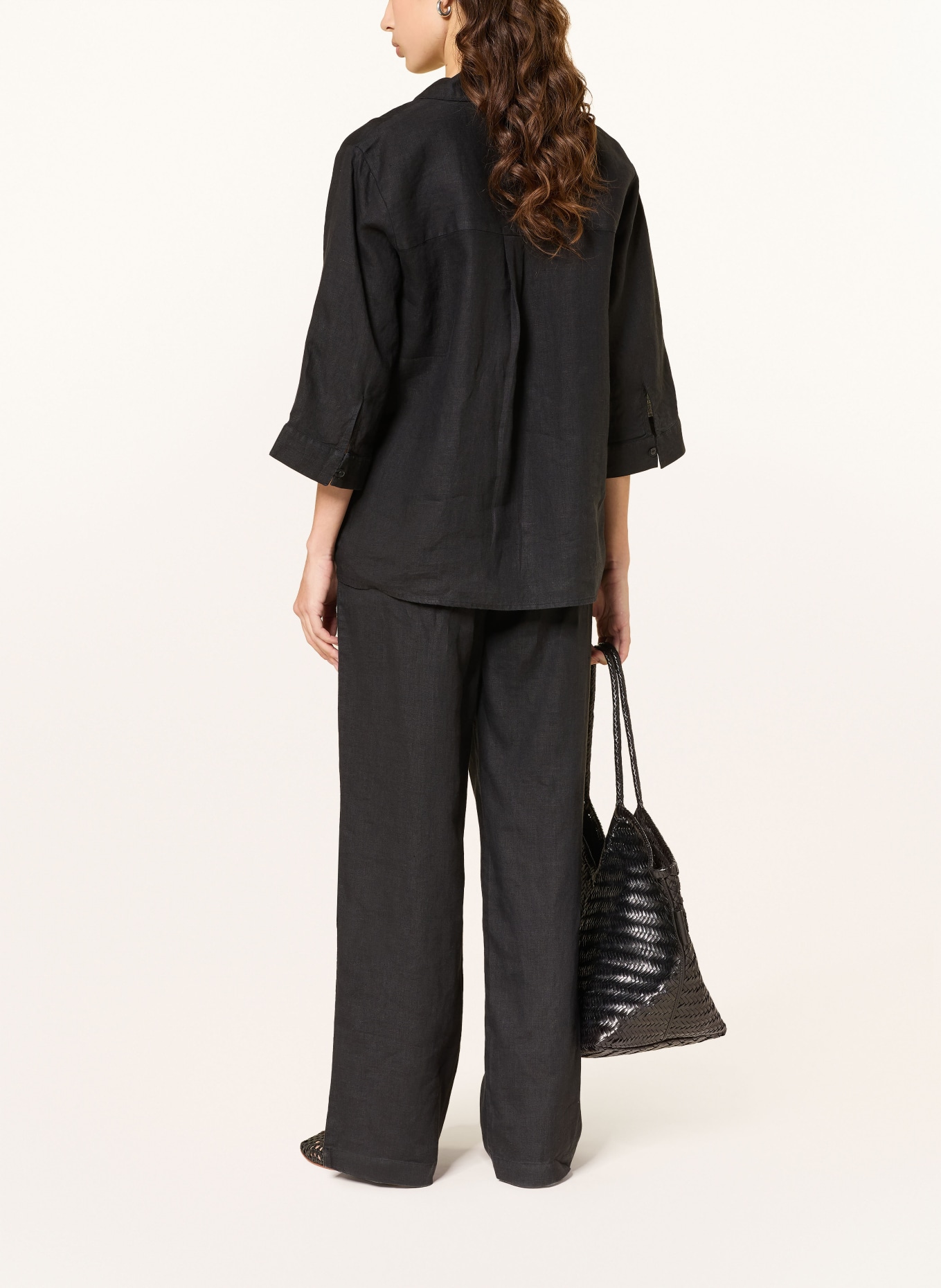 lilienfels Marlenenhose ANTON aus Leinen: SCHWARZ