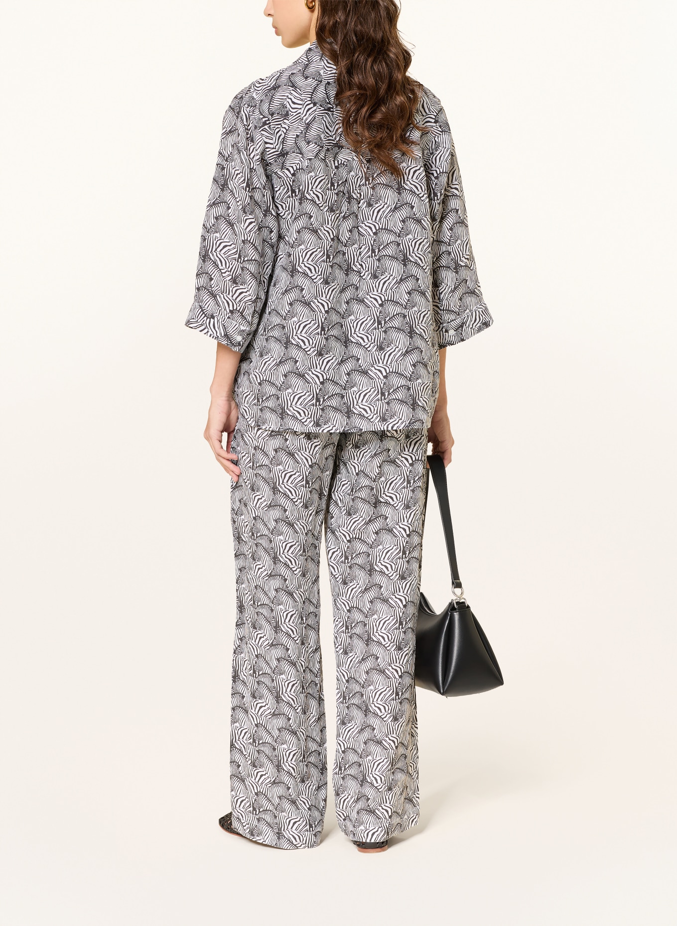 lilienfels Marlenenhose ANTON aus Leinen: SCHWARZ / WEISS