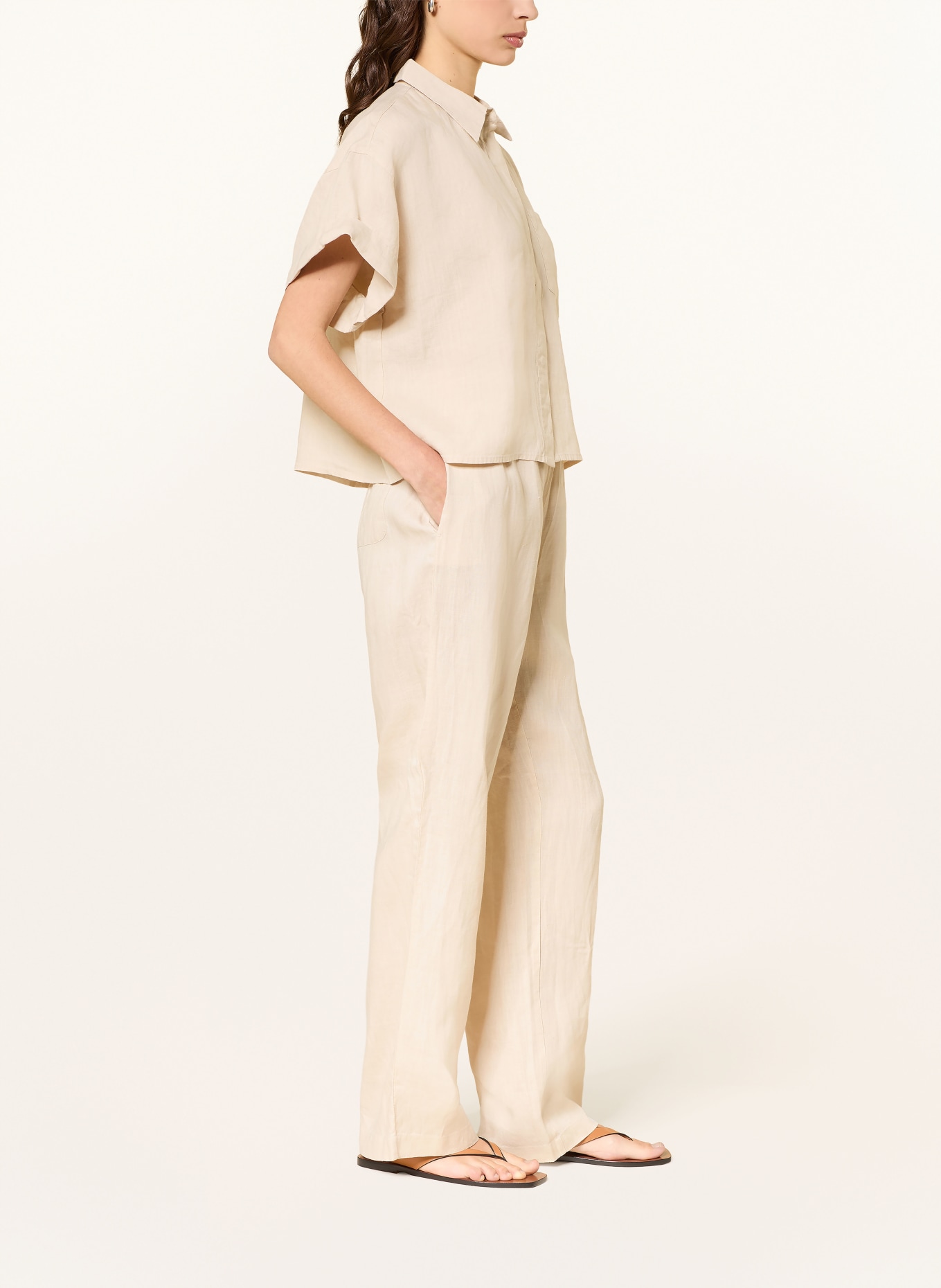 lilienfels ANTON linen wide-leg pants: BEIGE