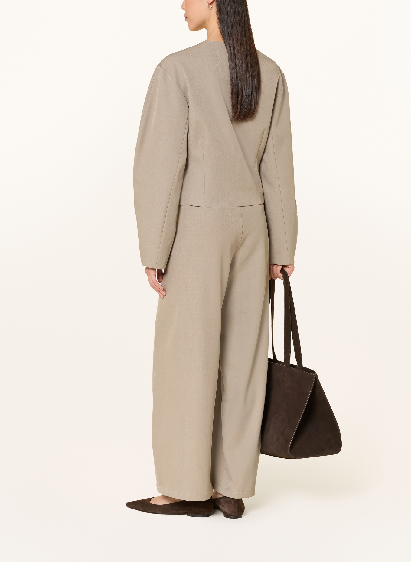 NEO NOIR Kalhoty Marlene MASSIE: ČERNOŠEDÁ