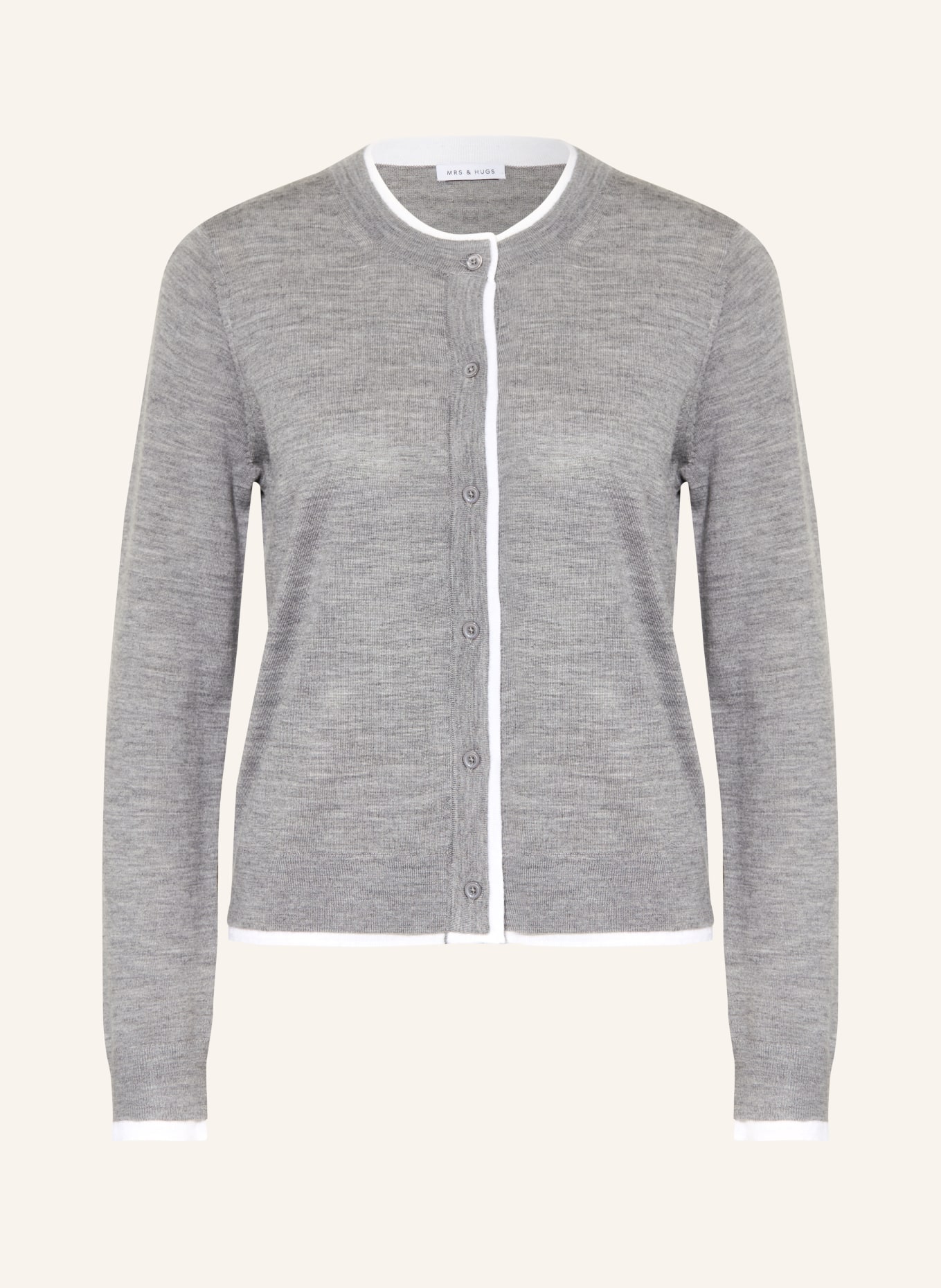 MRS & HUGS svetr: ŠEDÁ / BÍLÁ