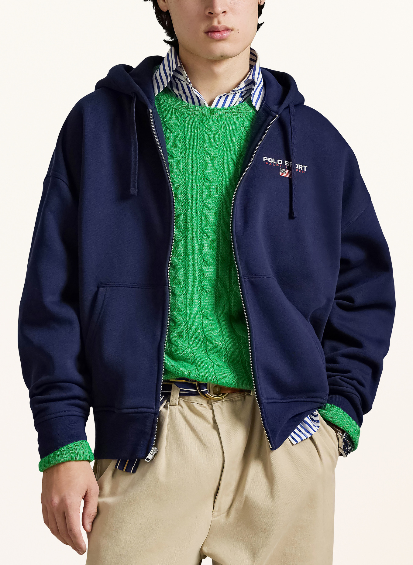 POLO SPORT Sweatjacke: DUNKELBLAU