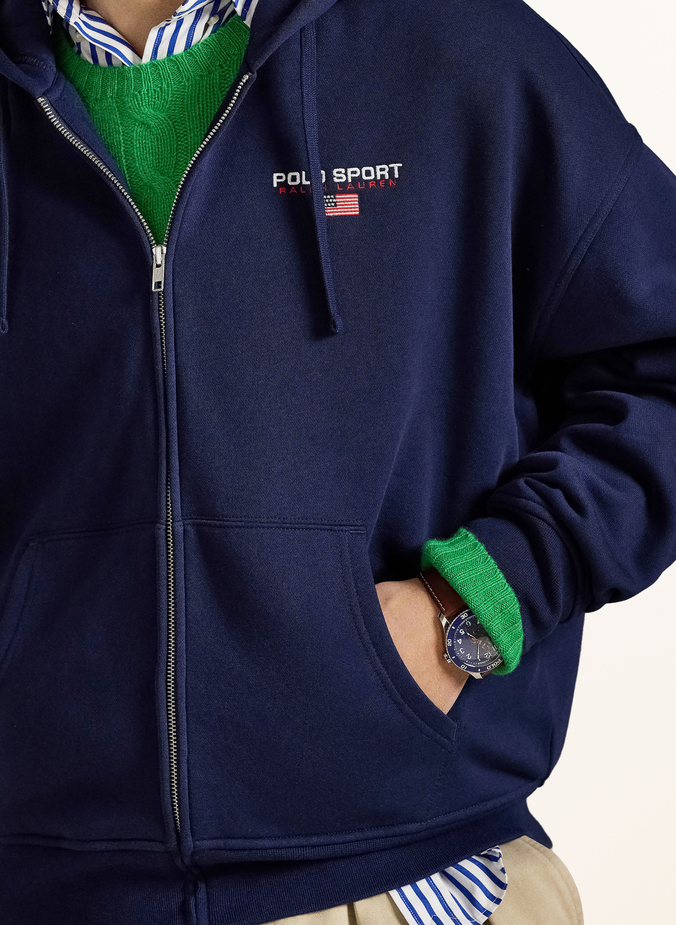 POLO SPORT Sweatjacke: DUNKELBLAU