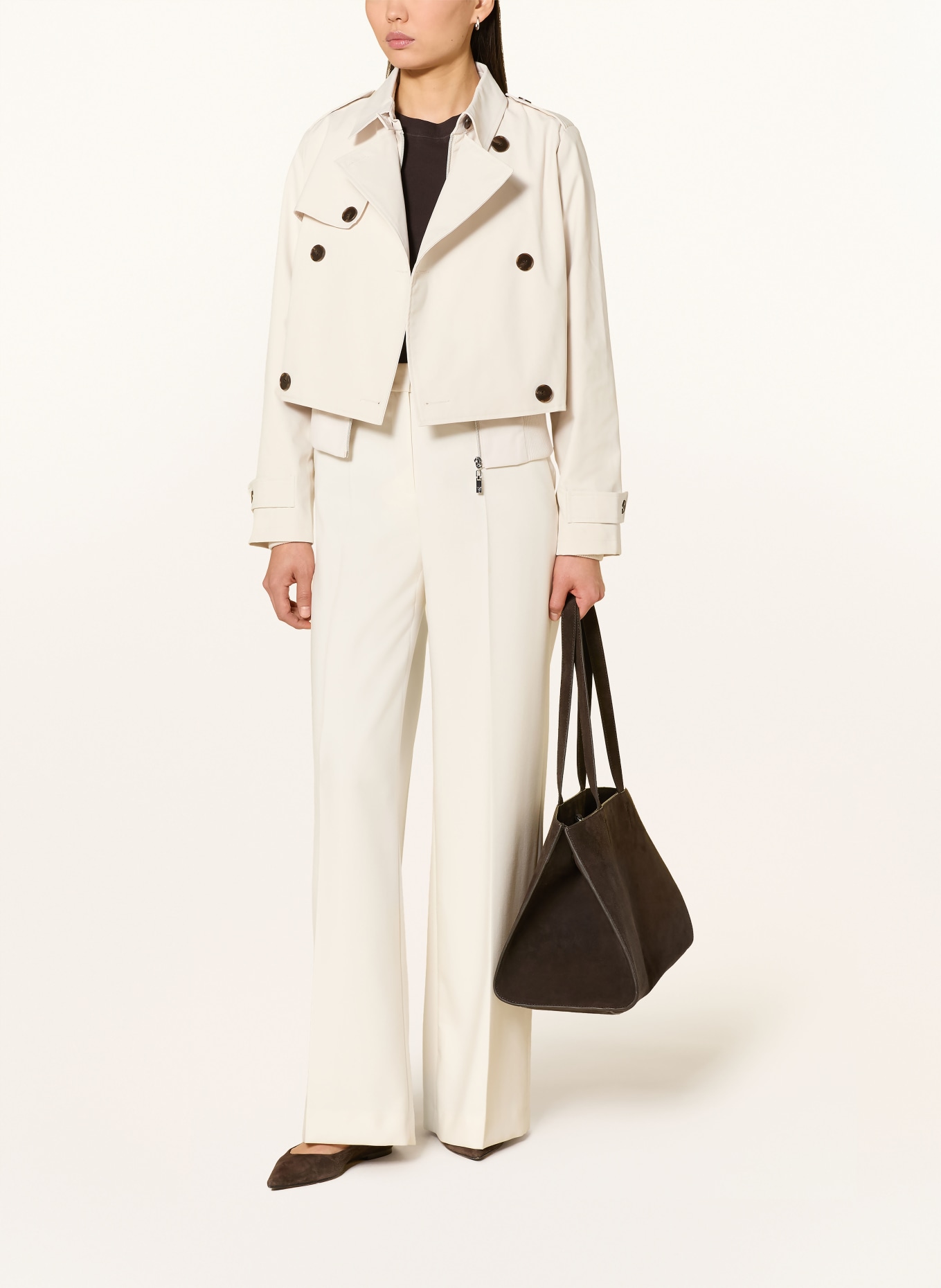 monari Trench-Jacke mit Blende: CREME