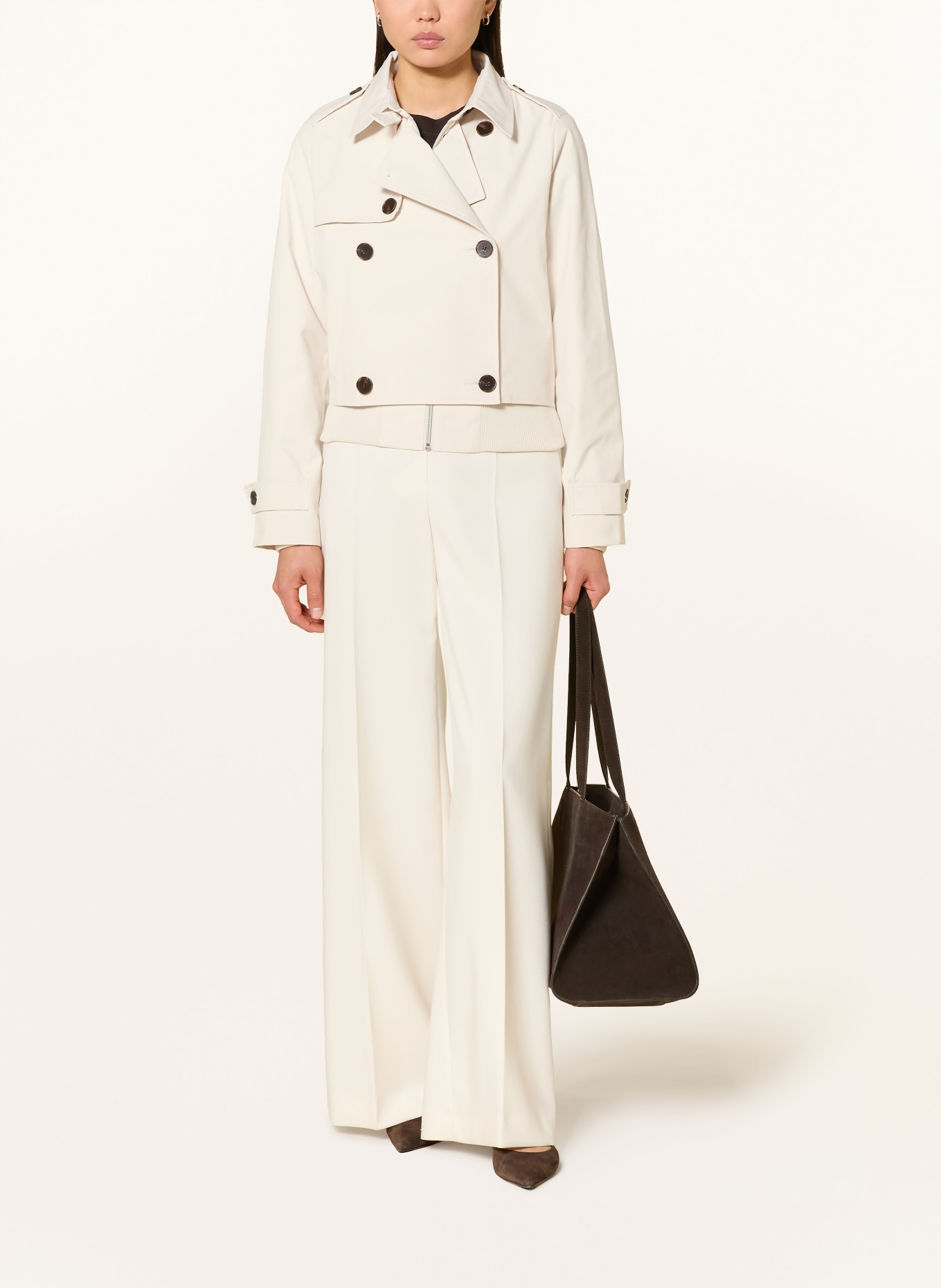 monari Trench-Jacke mit Blende: CREME