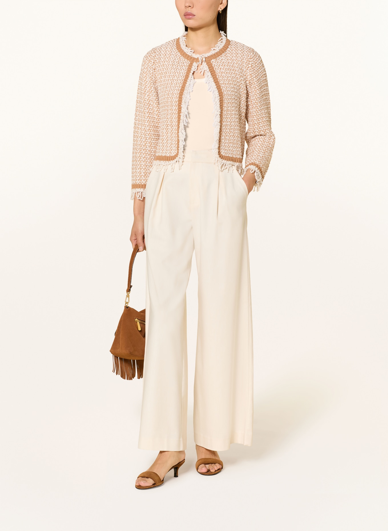 monari cardigan: CREAM / CAMEL