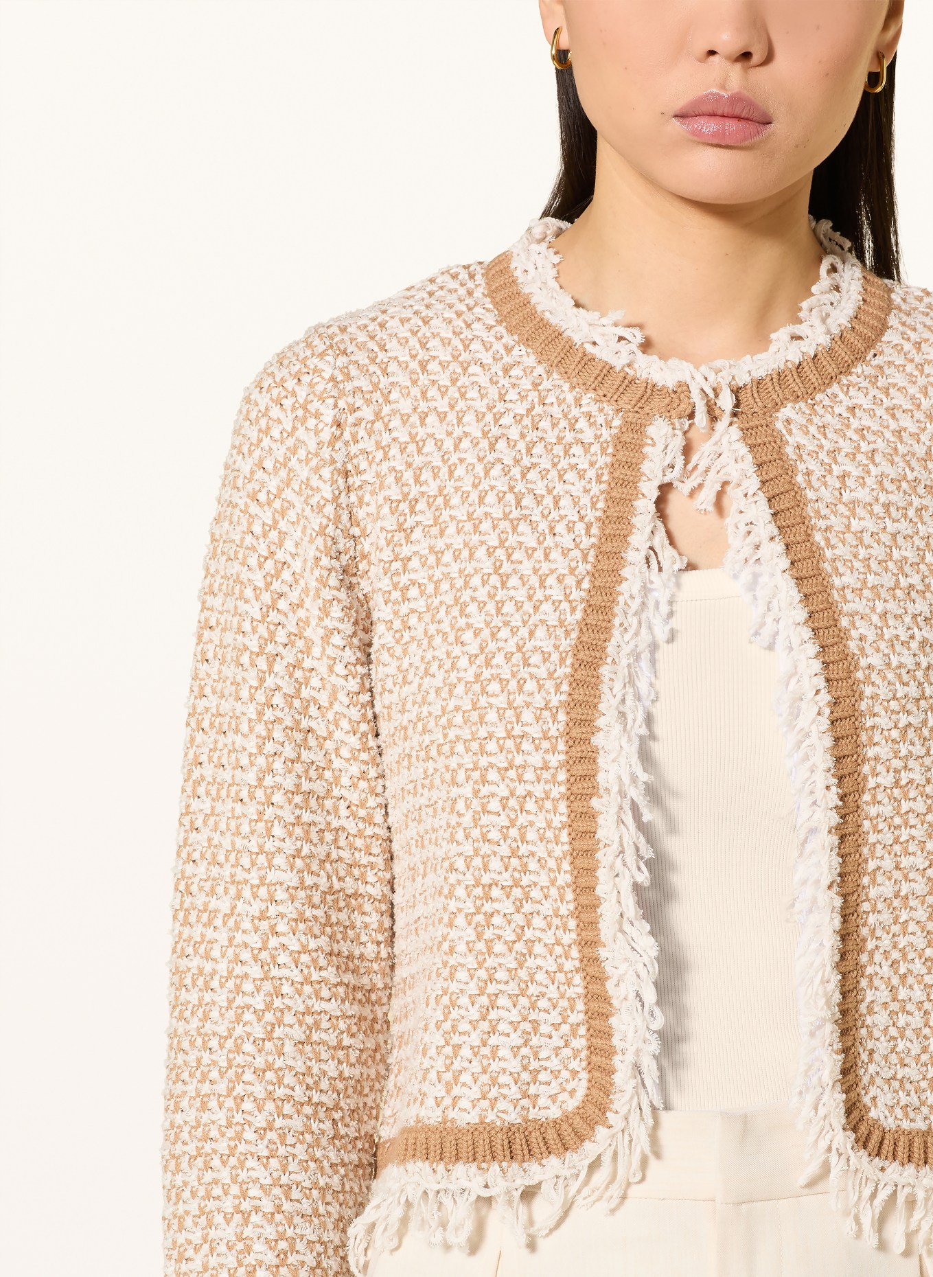 monari cardigan: CREAM / CAMEL