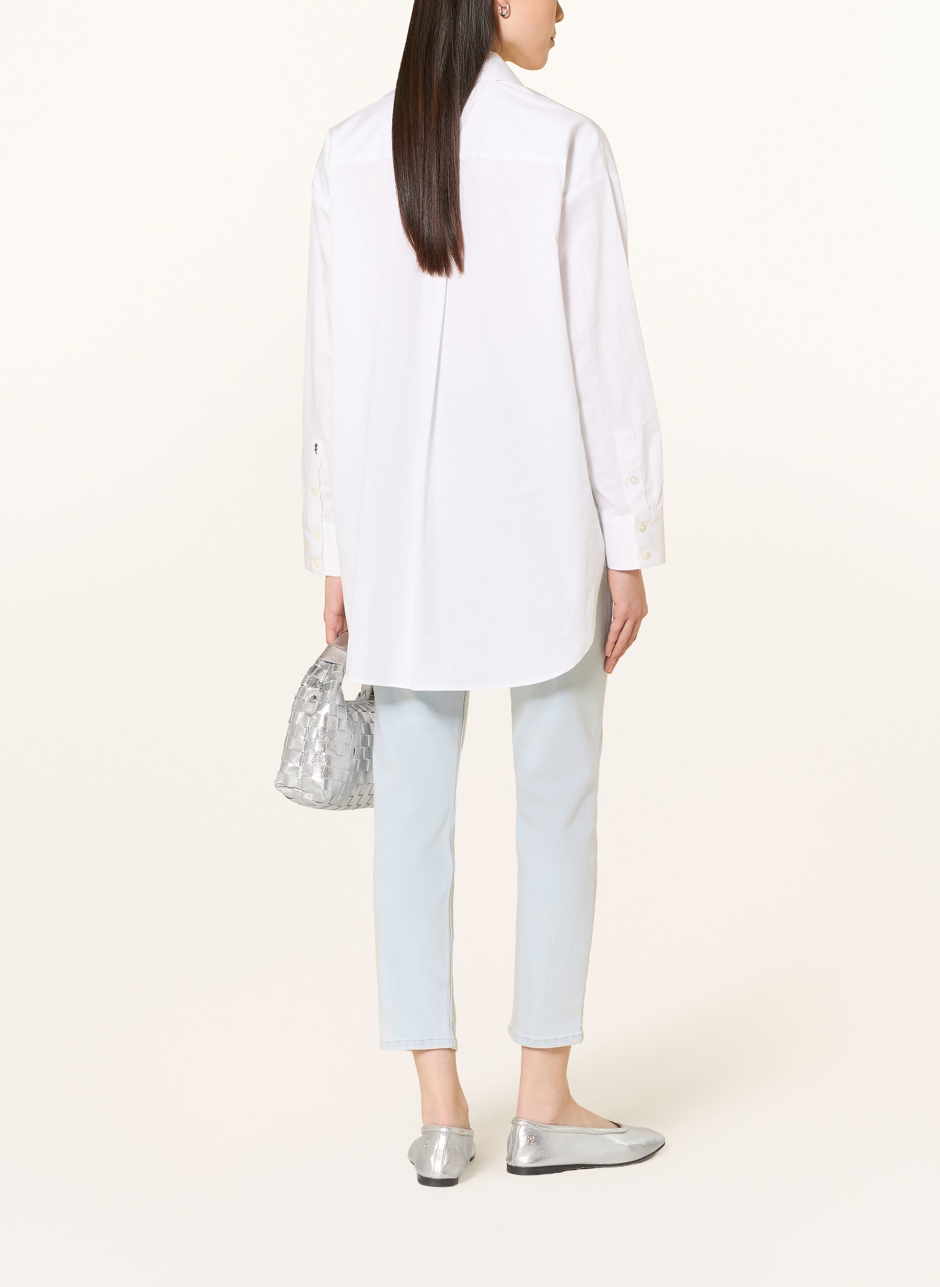 monari Cropped jeans with gemstones: 752 light denim