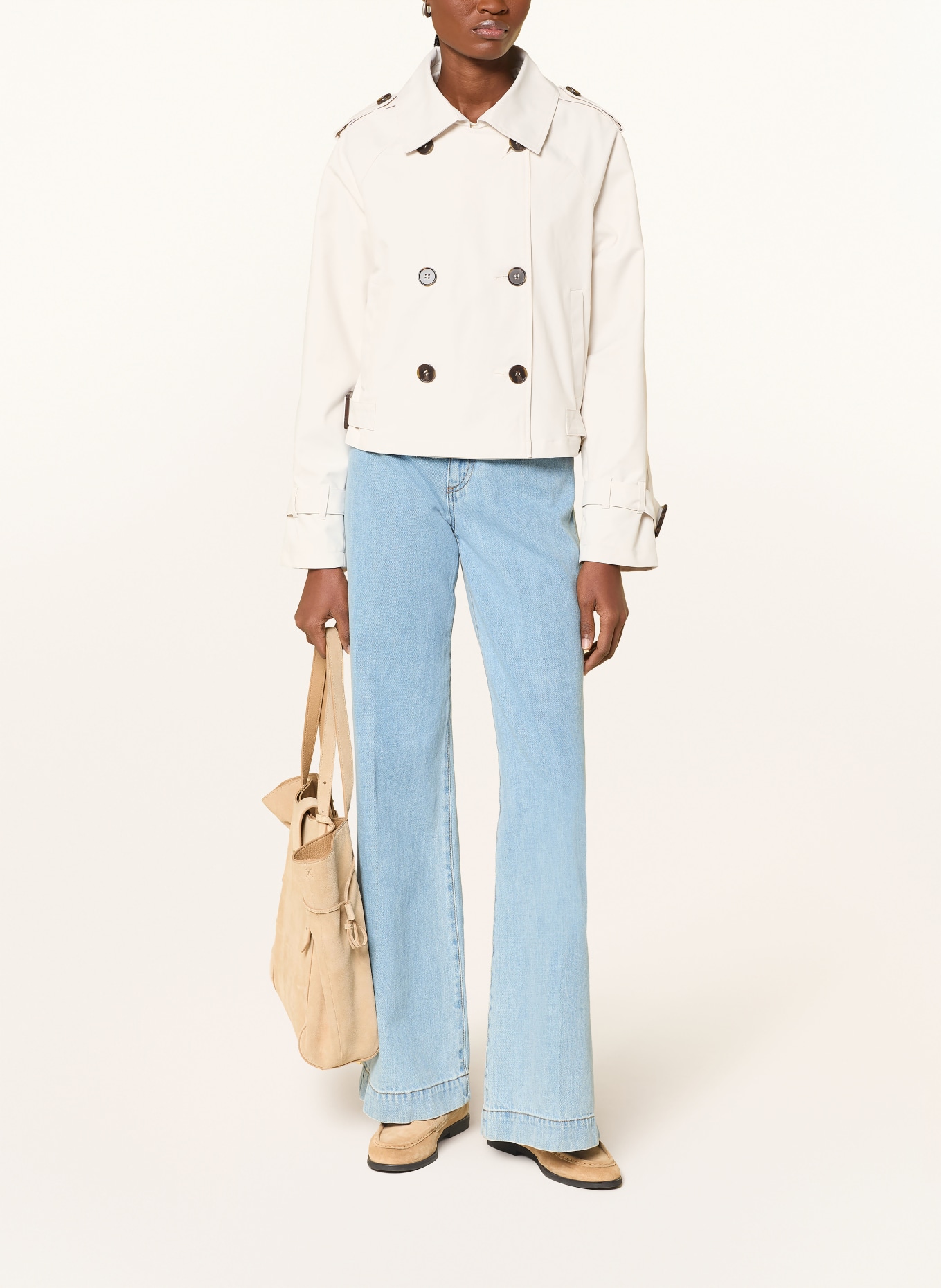 monari trench coat: CREAM