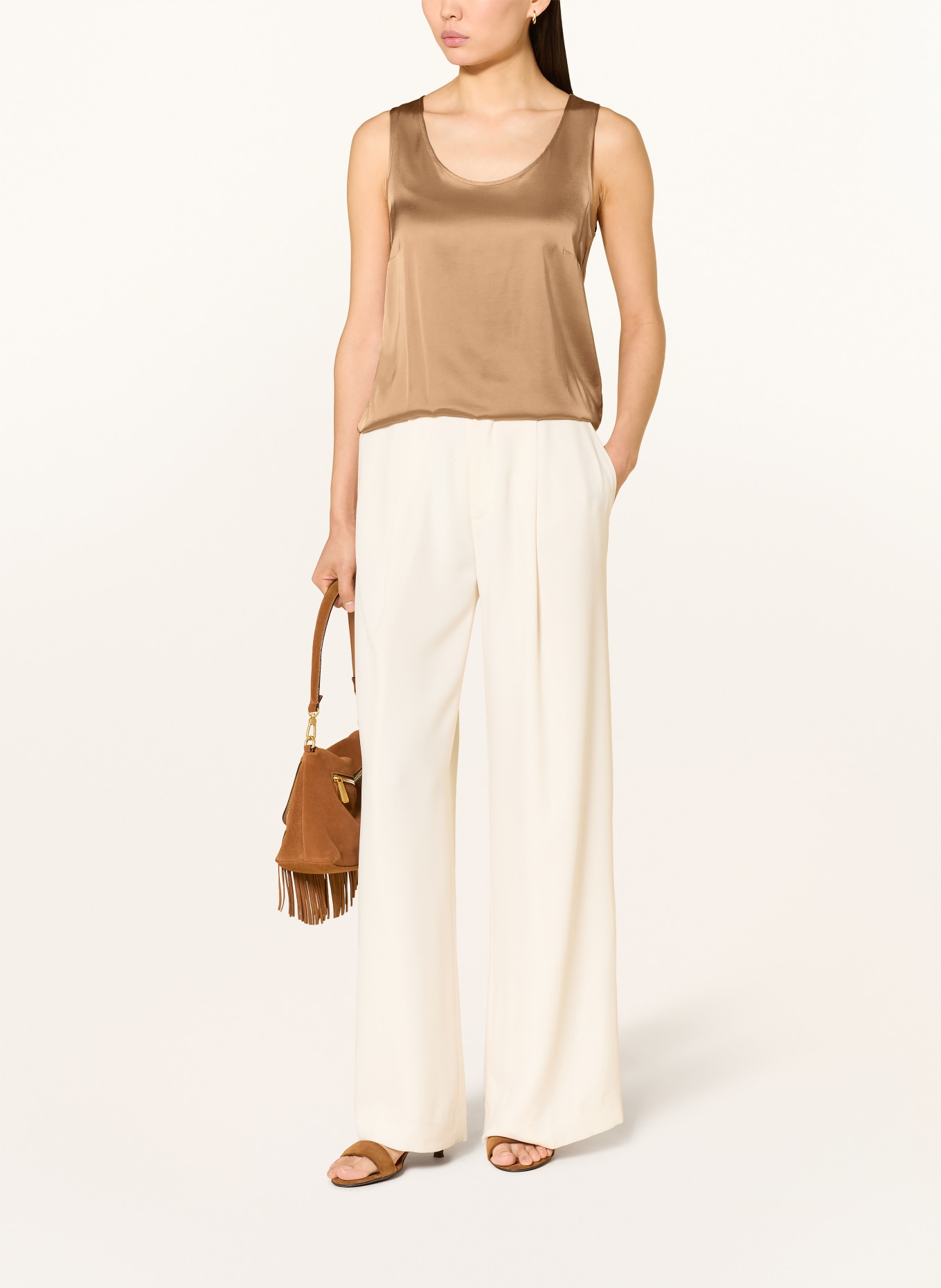 monari Haut en satin: COGNAC