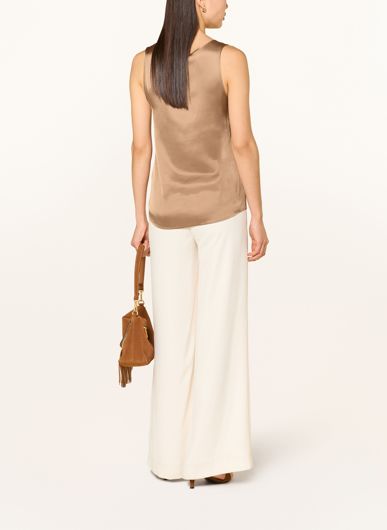 monari Haut en satin: COGNAC