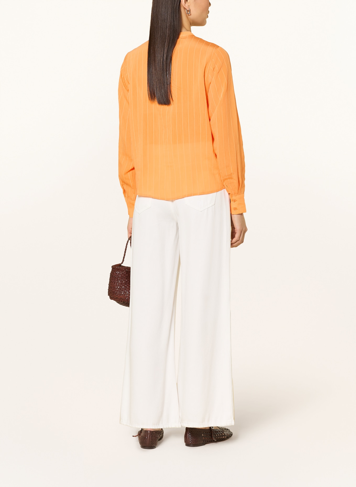 monari Blouse with flounces: ORANGE