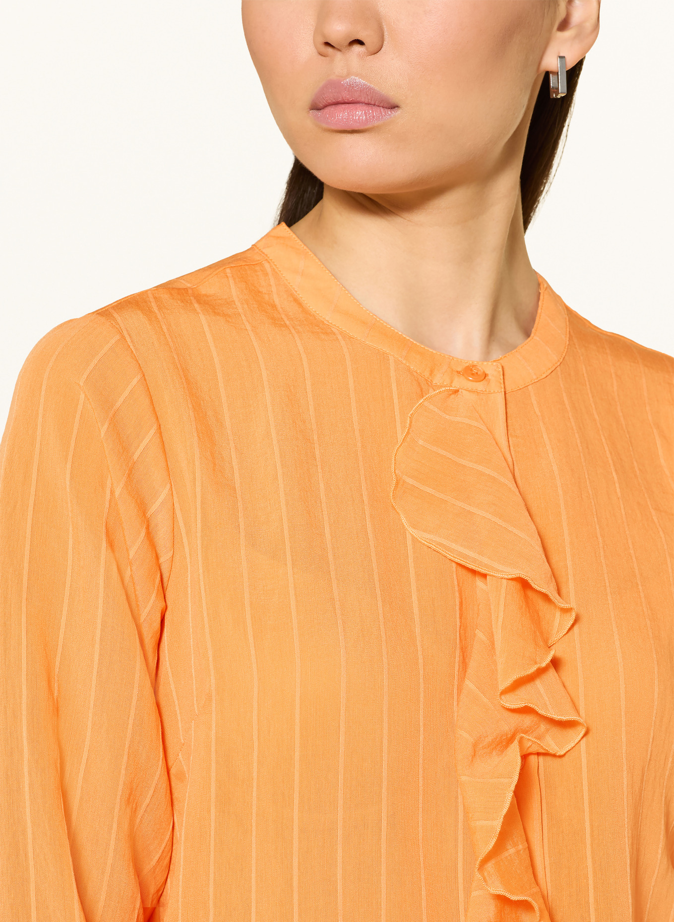 monari Blouse with flounces: ORANGE