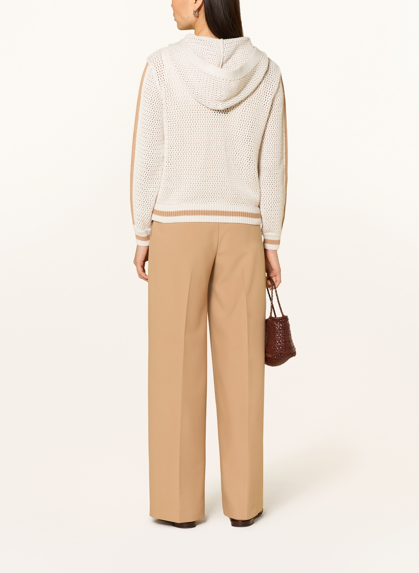 monari Strickjacke mit Schmucksteinen: BEIGE / BRAUN