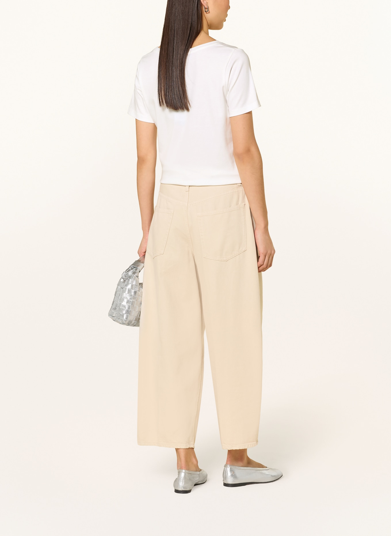 monari T-shirt with gemstones: CREAM / ORANGE