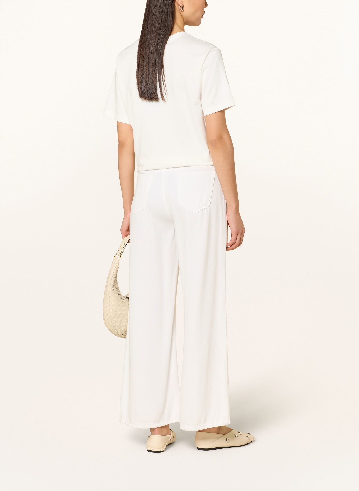 monari T-Shirt mit Schmucksteinen: WEISS / SILBER