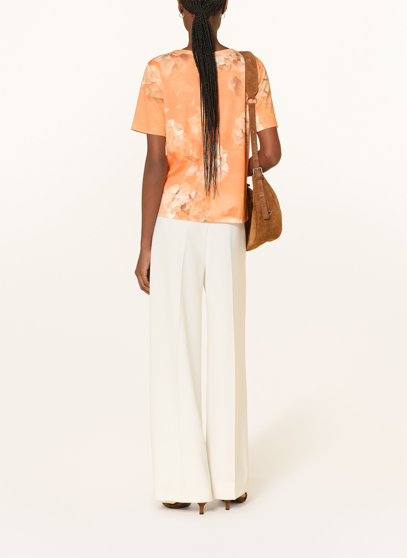 monari T-shirt: ORANGE / BEIGE