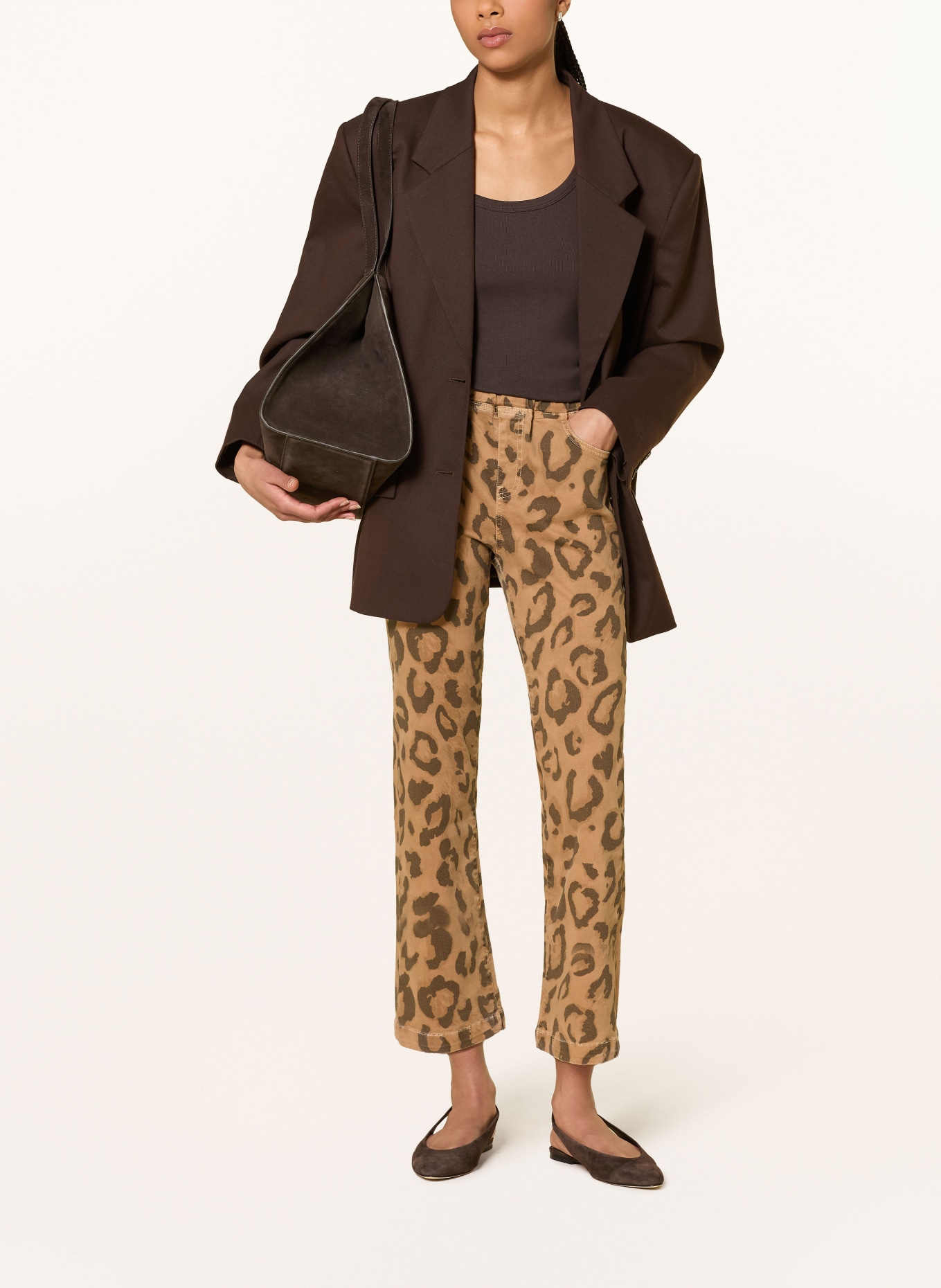 monari Pantalon 7/8: COGNAC / MARRON FONCÉ