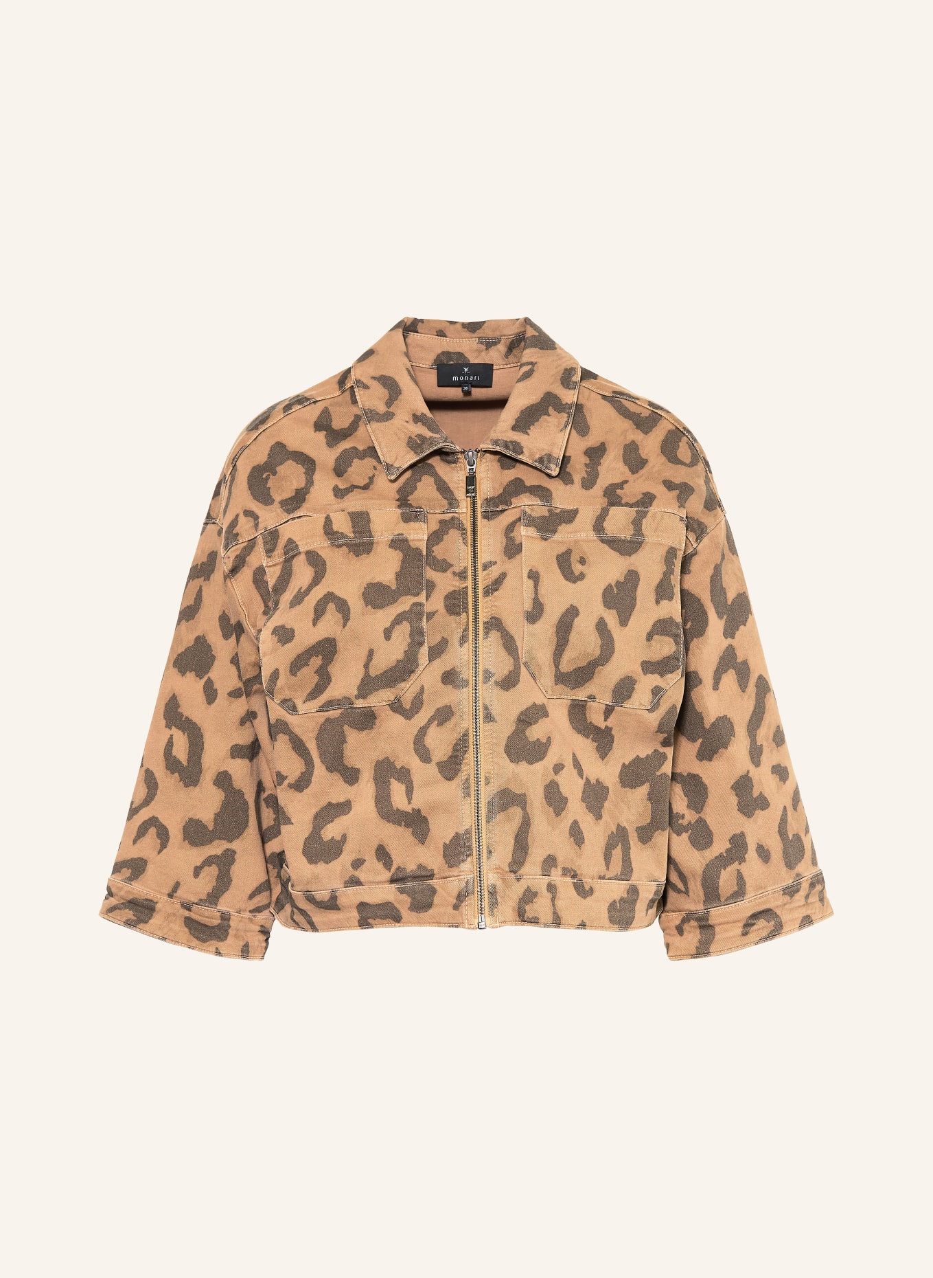 monari Veste en jean à manches 3/4: 548 biscotti gemustert