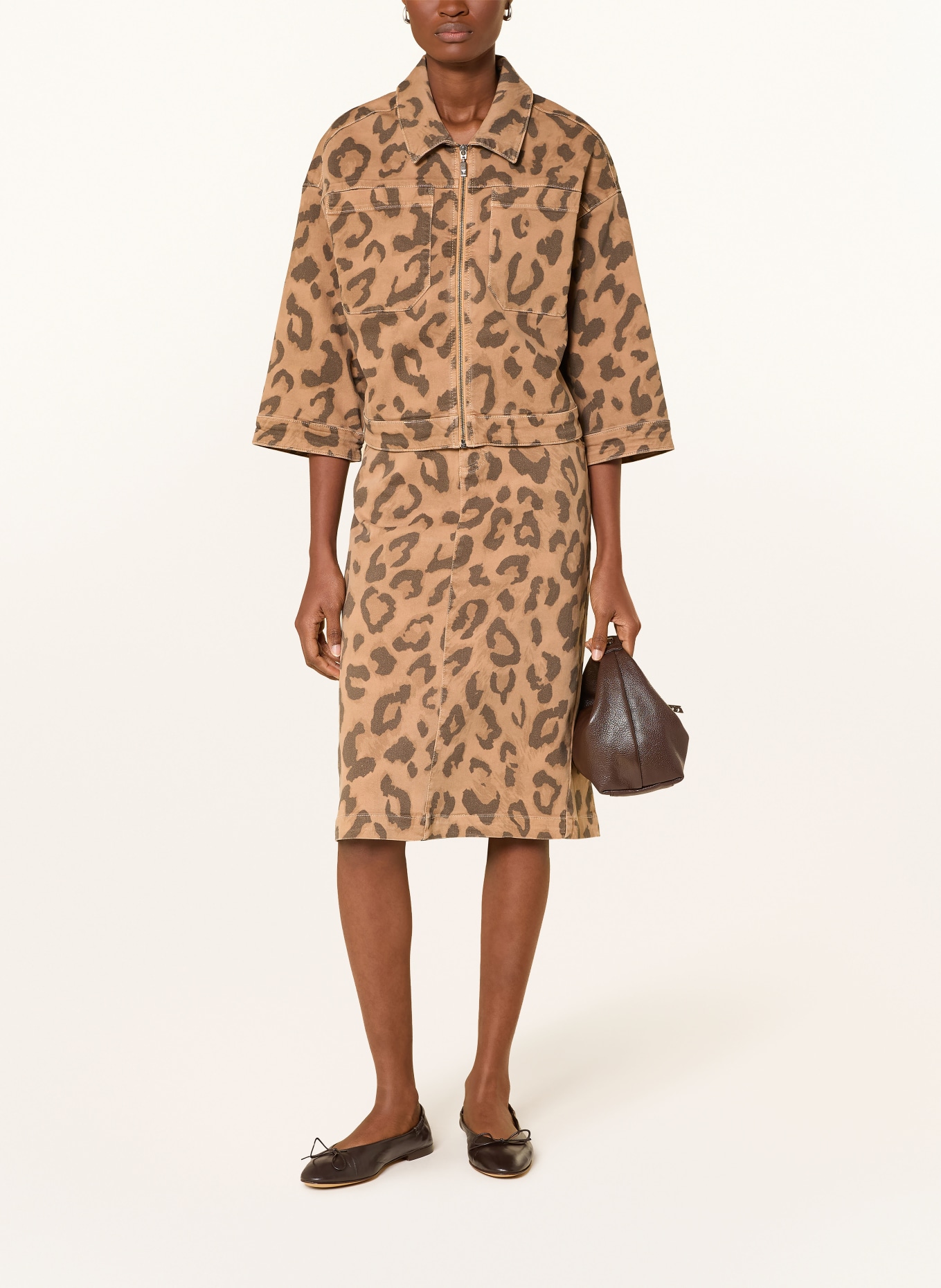 monari Veste en jean à manches 3/4: 548 biscotti gemustert