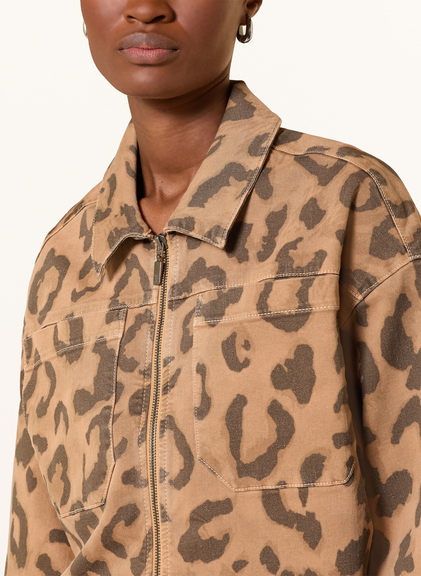 monari Veste en jean à manches 3/4: 548 biscotti gemustert