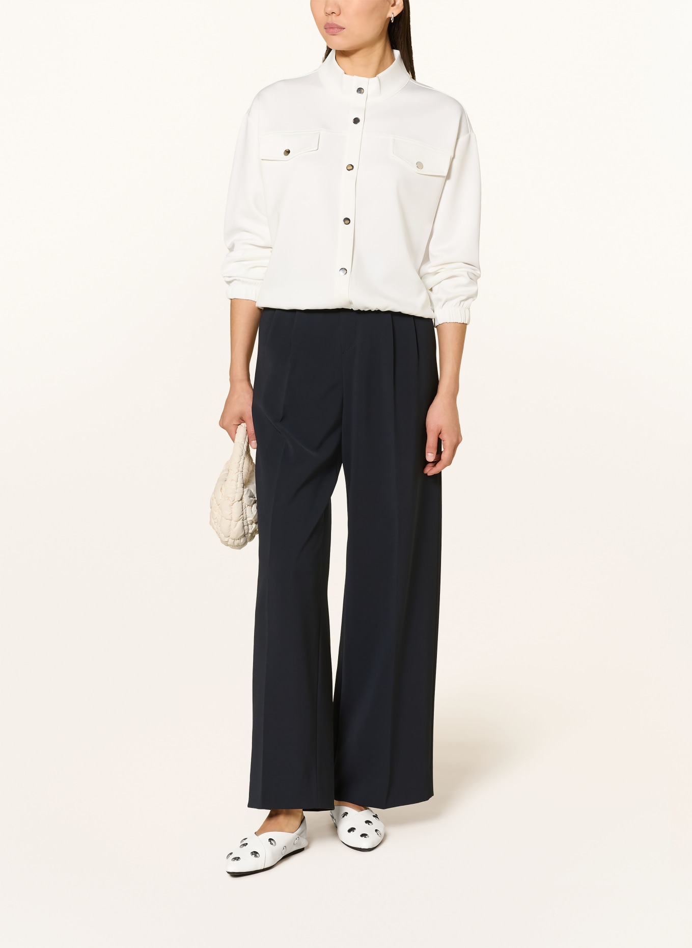 monari sweat jacket: WHITE