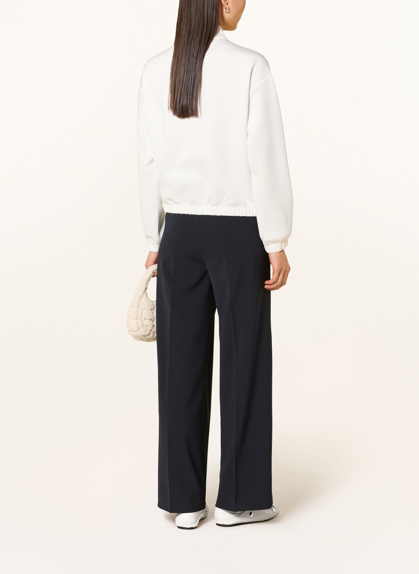 monari sweat jacket: WHITE