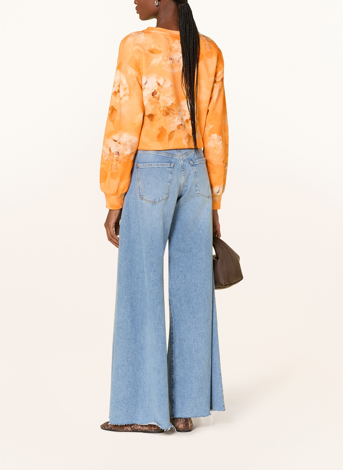 monari sweatshirt: ORANGE / BEIGE