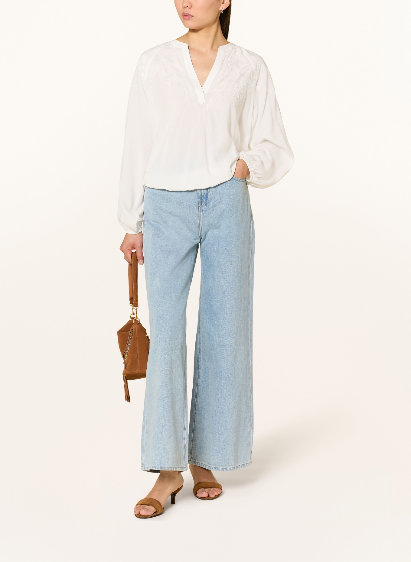 monari Chemisier à paillettes: BLANC