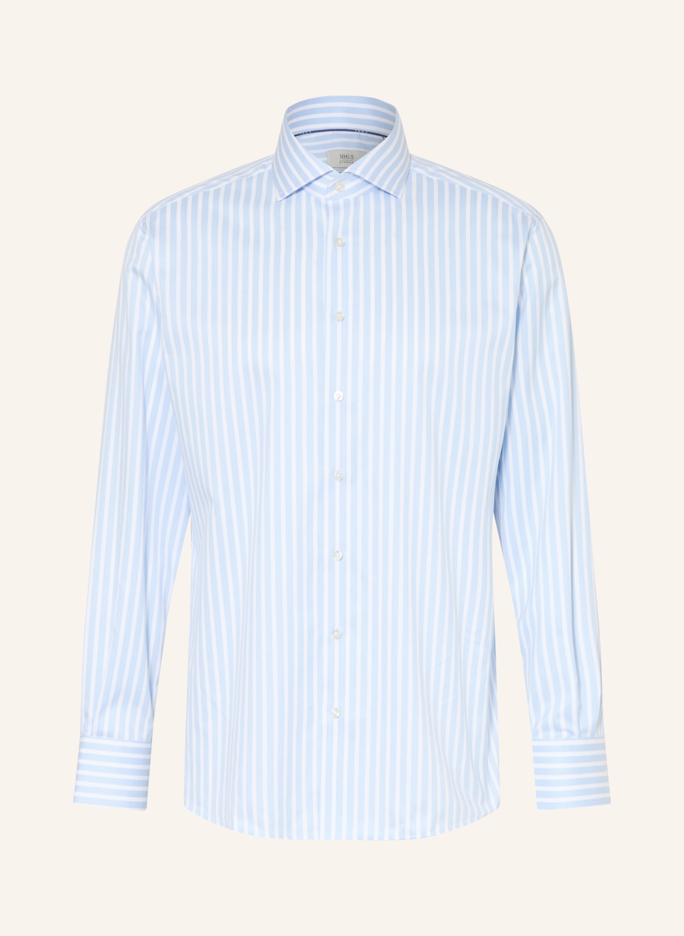 1863 by ETERNA Modern Fit Shirt: LIGHT BLUE / WHITE
