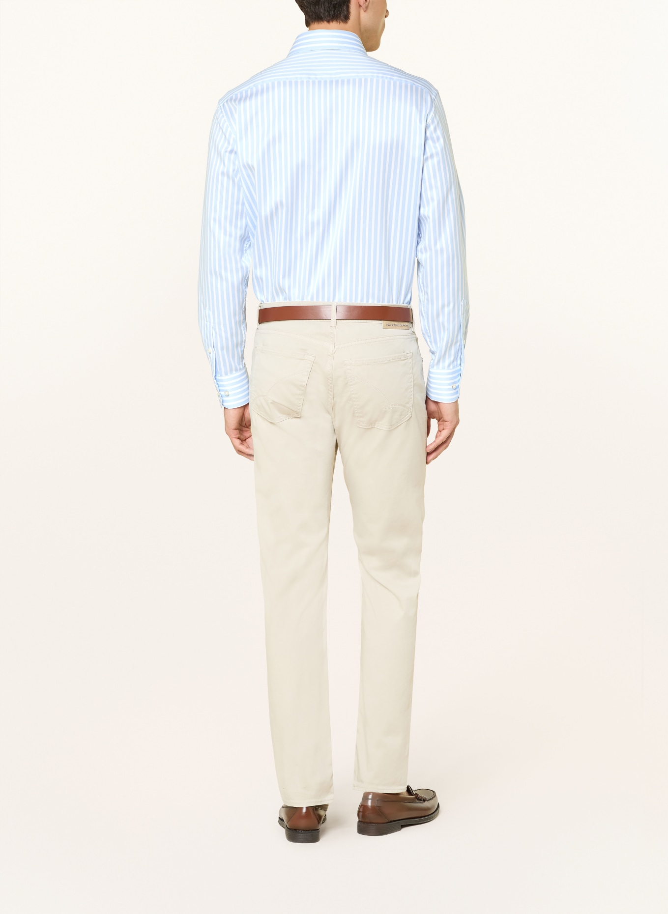 1863 by ETERNA Modern Fit Shirt: LIGHT BLUE / WHITE