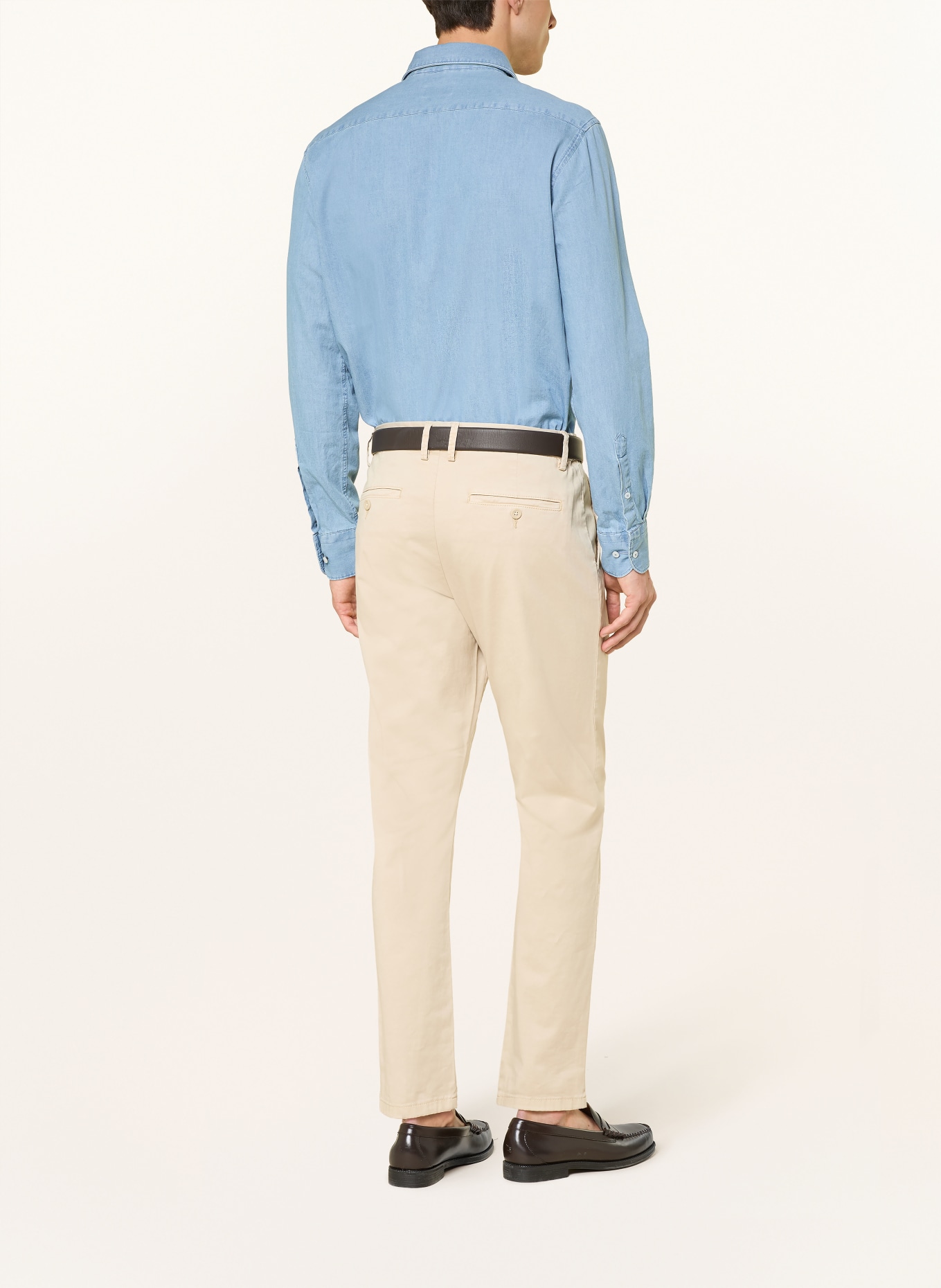 1863 by ETERNA Jeanshemd Modern Fit: HELLBLAU