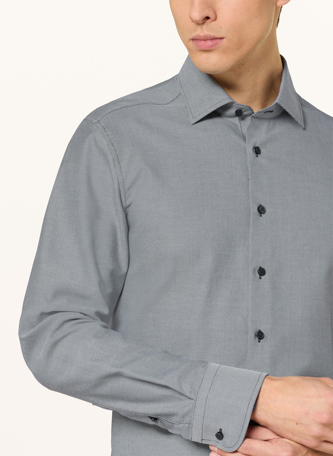 1863 by ETERNA Hemd Slim Fit: DUNKELBLAU