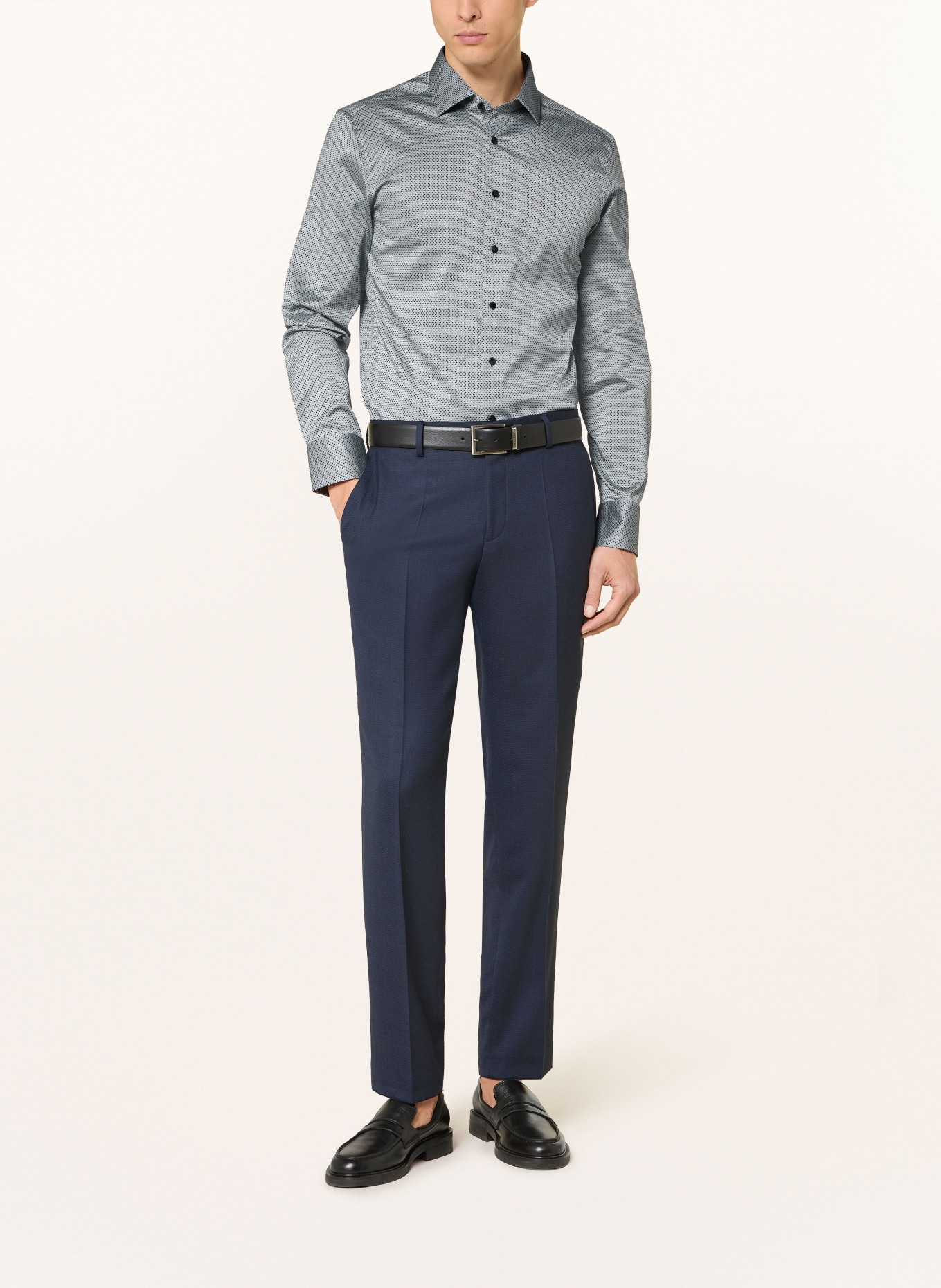 1863 by ETERNA Košile Slim Fit: TMAVĚ MODRÁ