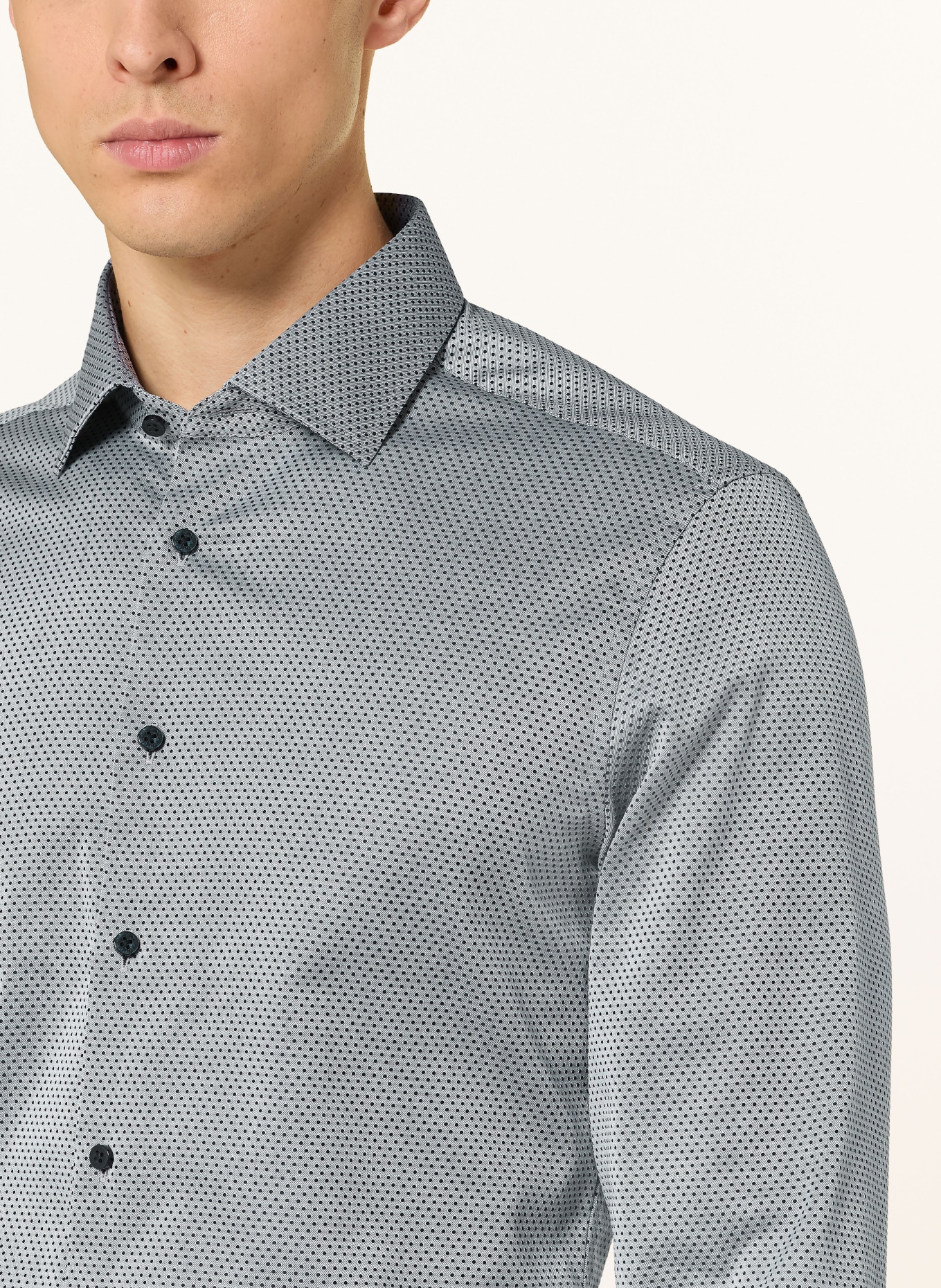 1863 by ETERNA Košile Slim Fit: TMAVĚ MODRÁ