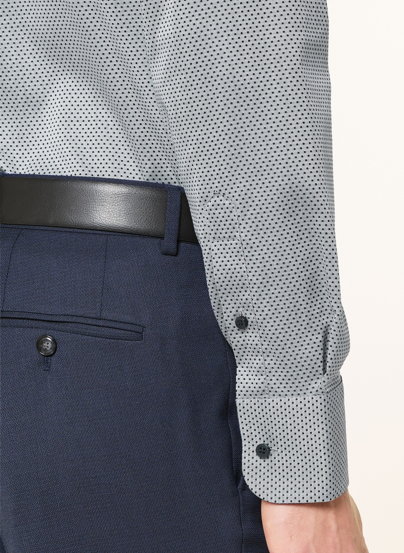 1863 by ETERNA Košile Slim Fit: TMAVĚ MODRÁ