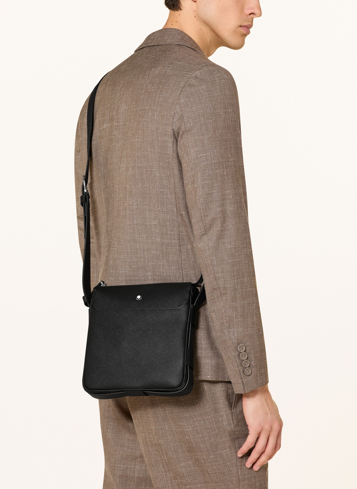 MONTBLANC Torba na ramię Saffiano: CZARNY / SREBRNY