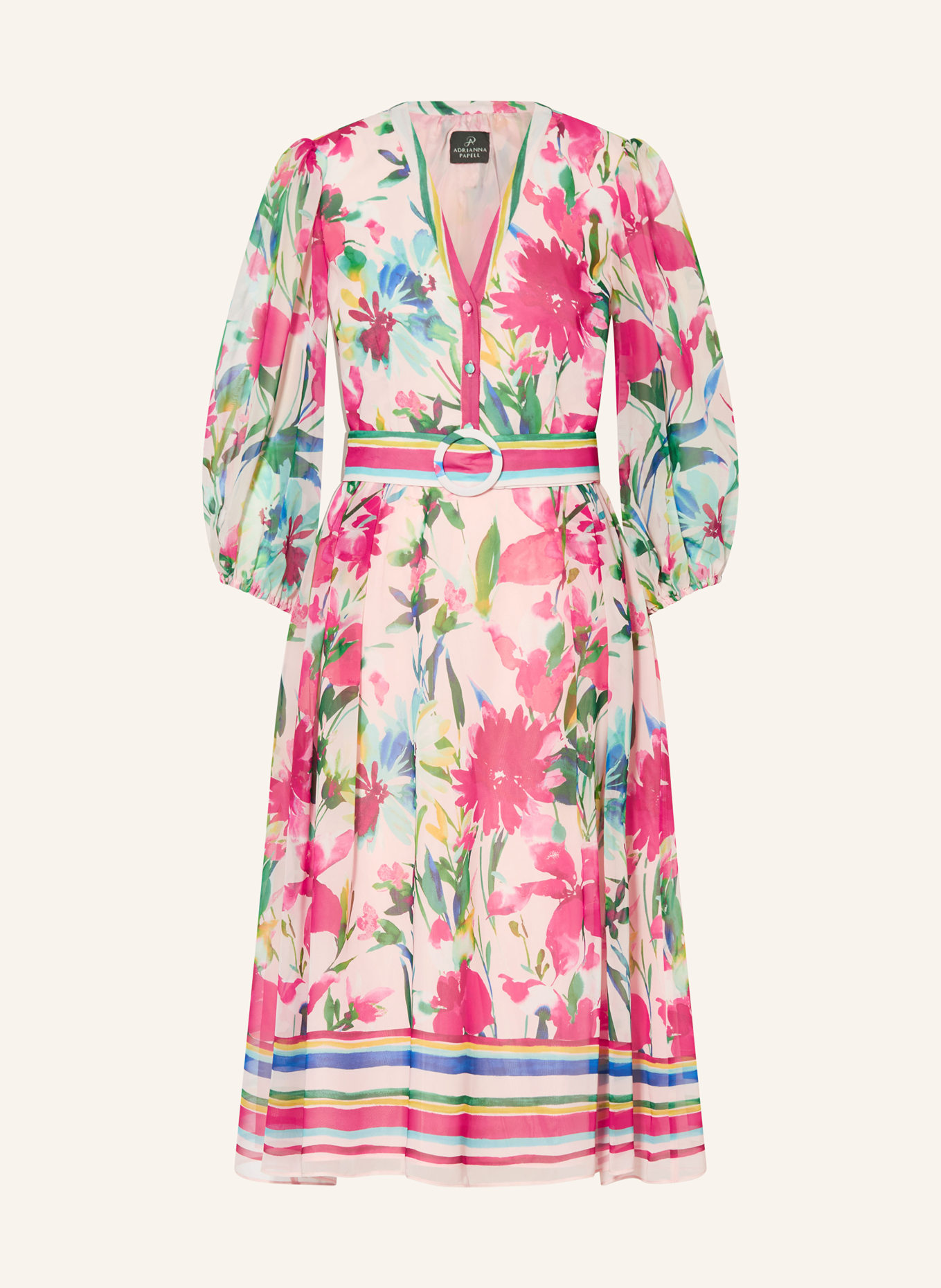 ADRIANNA PAPELL jurk: ROZE / GROEN / BLAUW